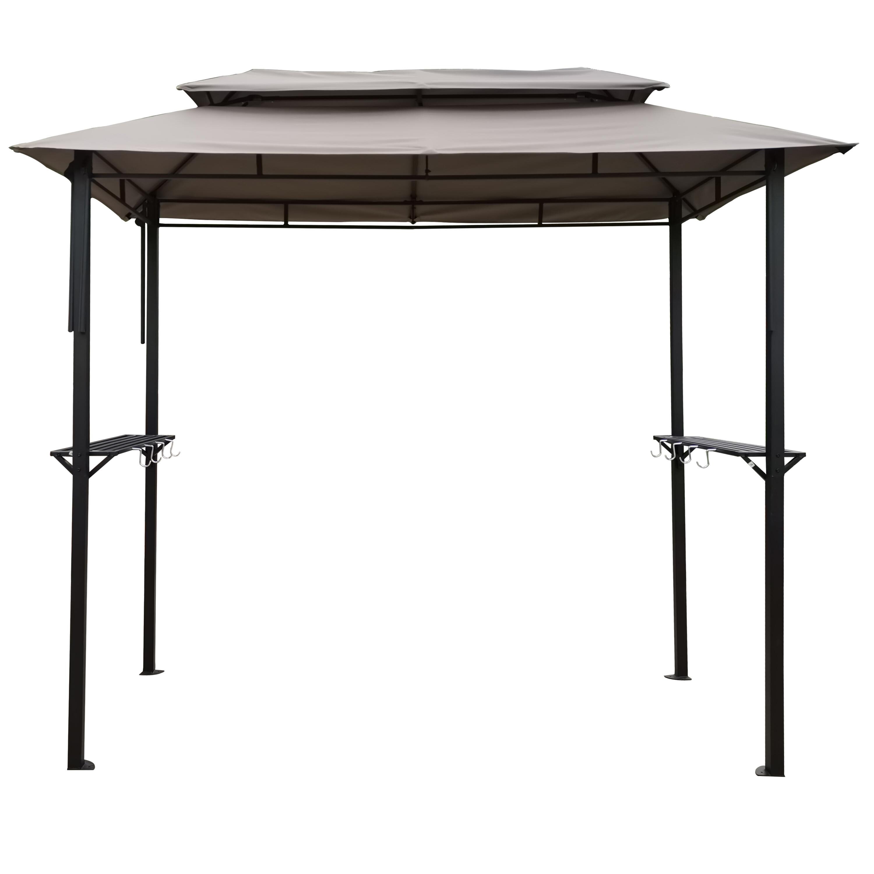 Bayfeve 8-ft 4-ft Outdoor Grill Gazebo Metal Rectangle Grill Gazebo in Gazebos department at Lowes.com