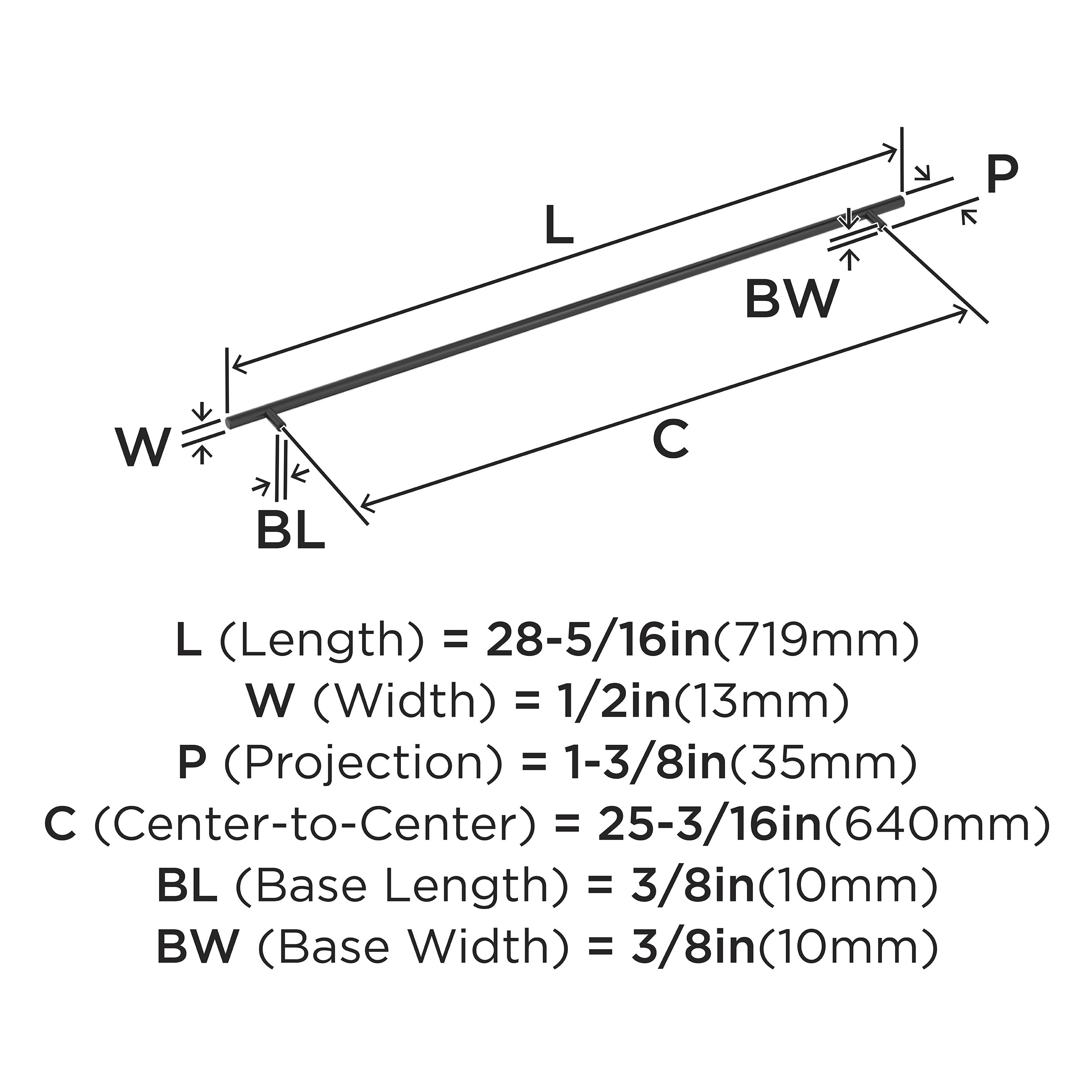 Amerock BP19018BBR Cabinet-Pulls - View #3