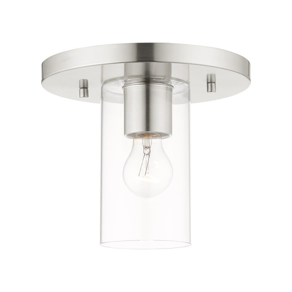 Zurich 9'' Brushed Nickel Modern Flush Mount Light