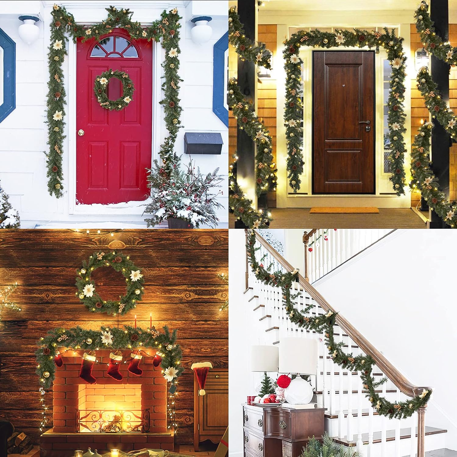 Qeetex JXNAG-PHO-0RCS3U5Q Artificial-Christmas-Garland - View #6