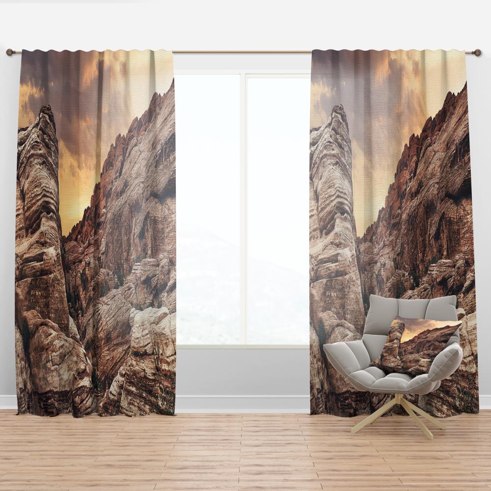Designart CTN15448-52-84 84-Inches Red Room darkening Thermal lined Rod pocket Single curtain panel