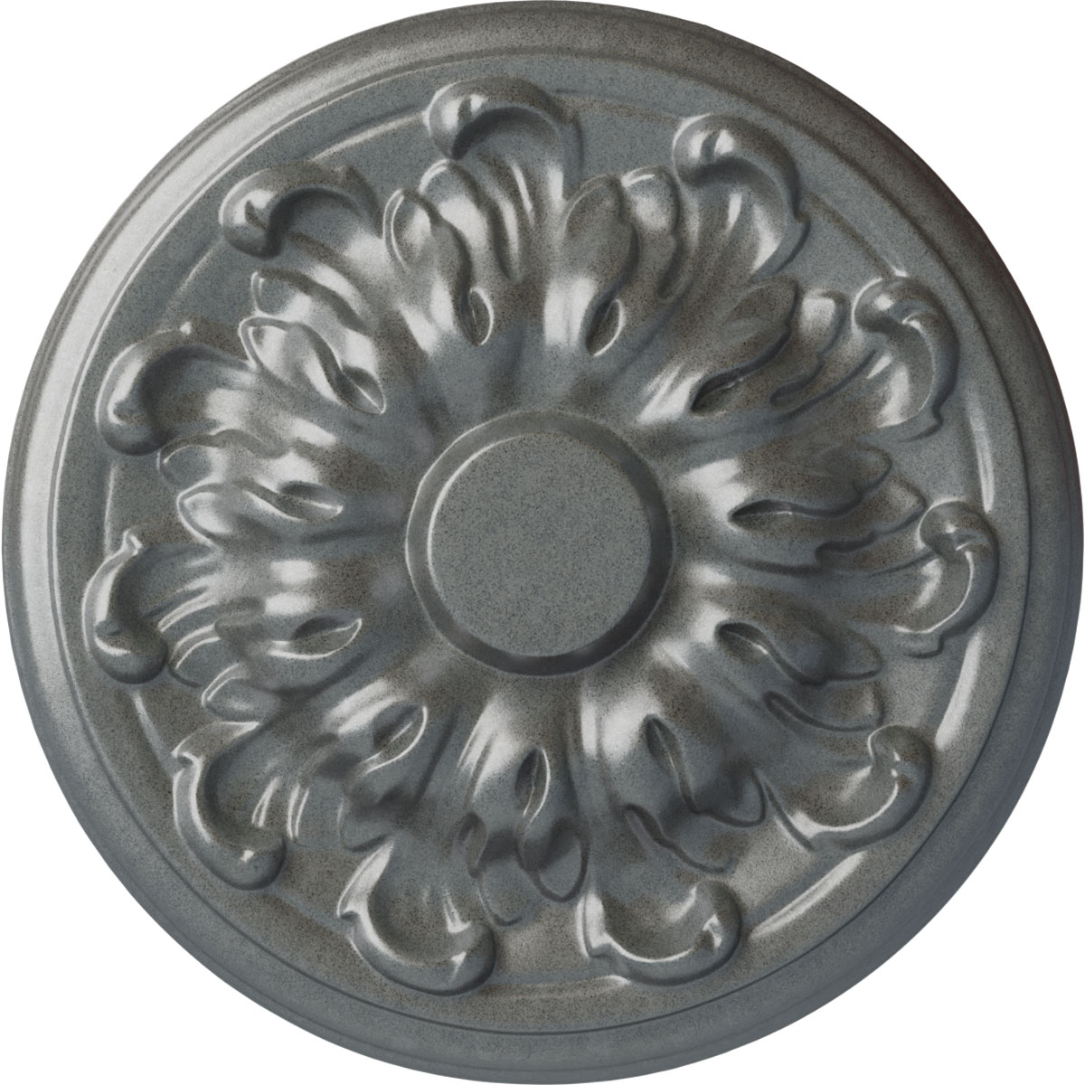Ekena Millwork CM08MUPLS Millin 7.875-in W x 7.875-in L Painted Platinum Polyurethane Whole Ceiling Medallion