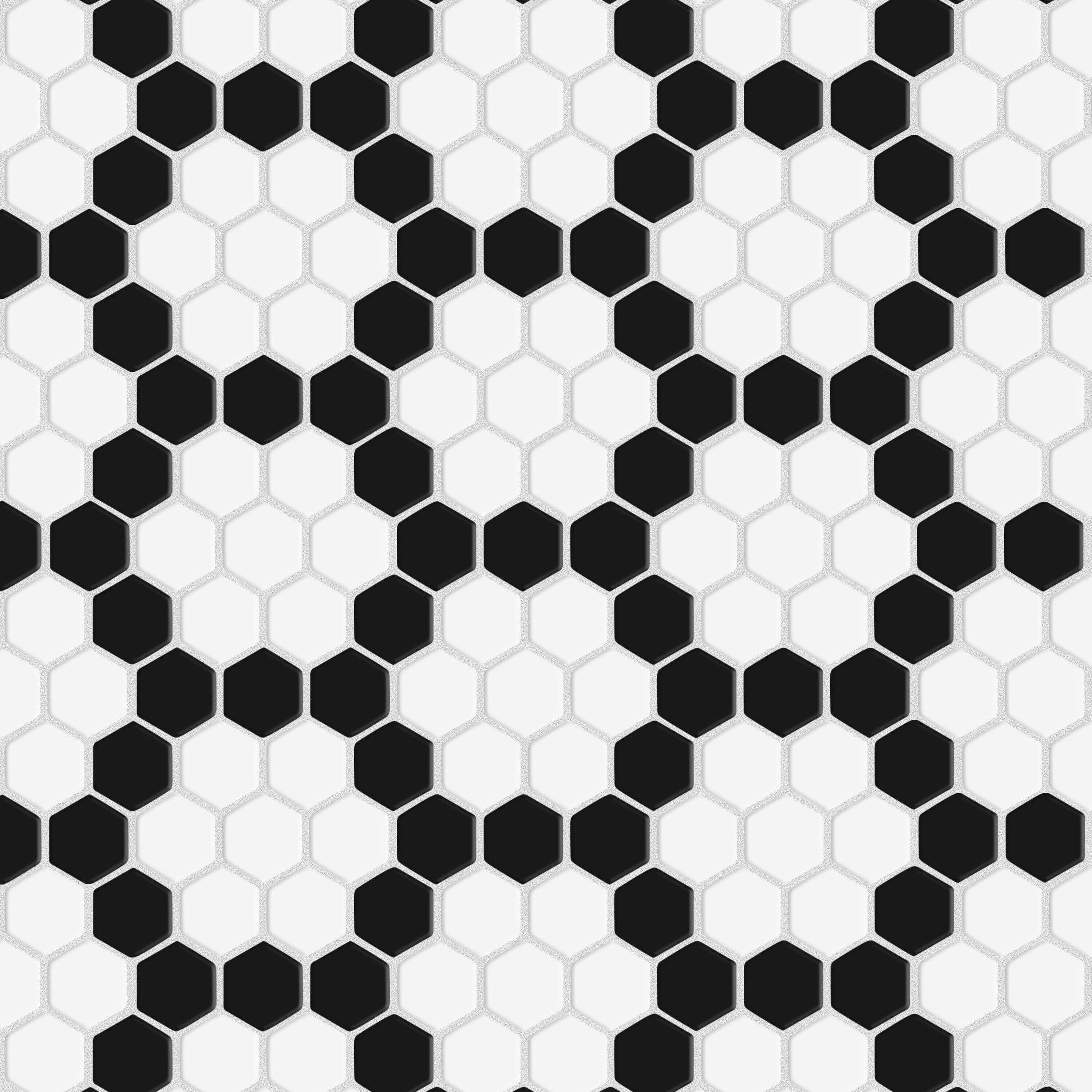 Affinity Tile Metro Matte White with Black Honeycomb 10-in x 12-in ...