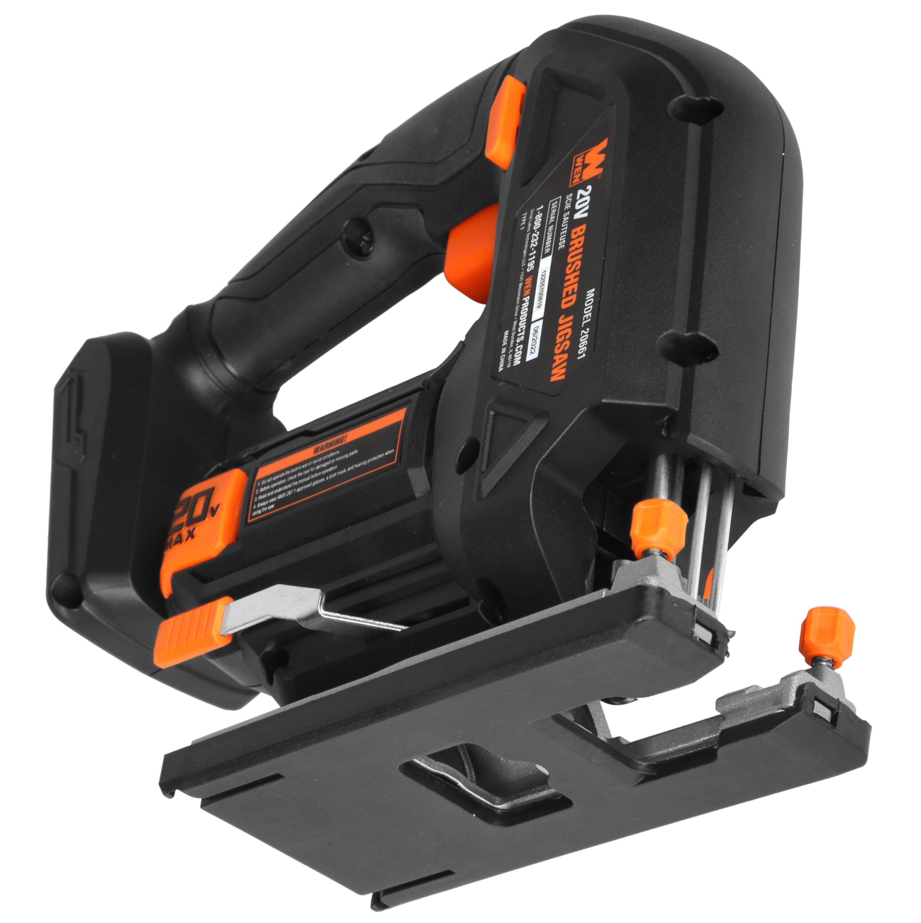 WEN 20-volt Brushless Variable Speed Keyless Cordless Jigsaw (Bare Tool) in  the Jigsaws department at