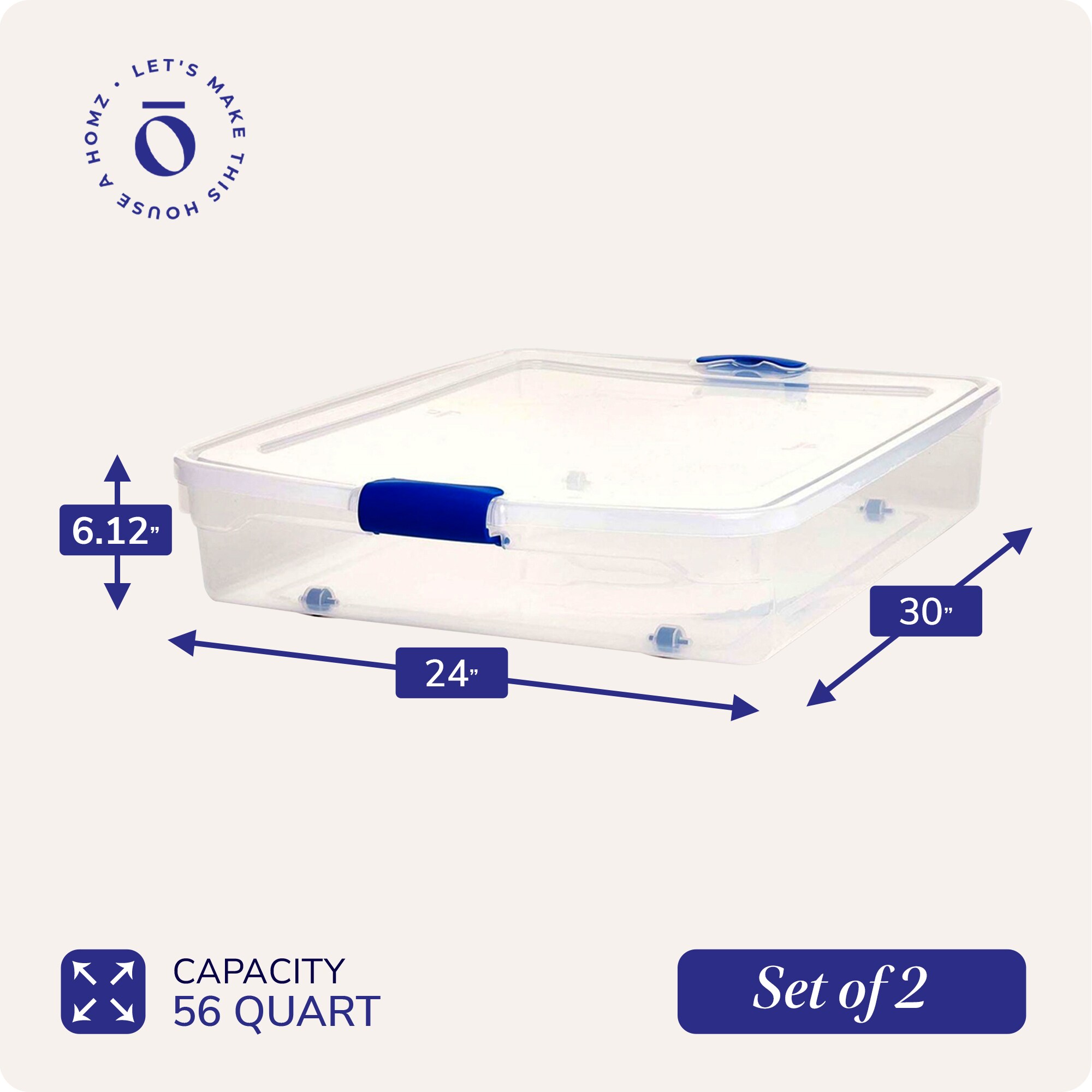 Homz Products 244755 Plastic-Storage-Totes - View #4