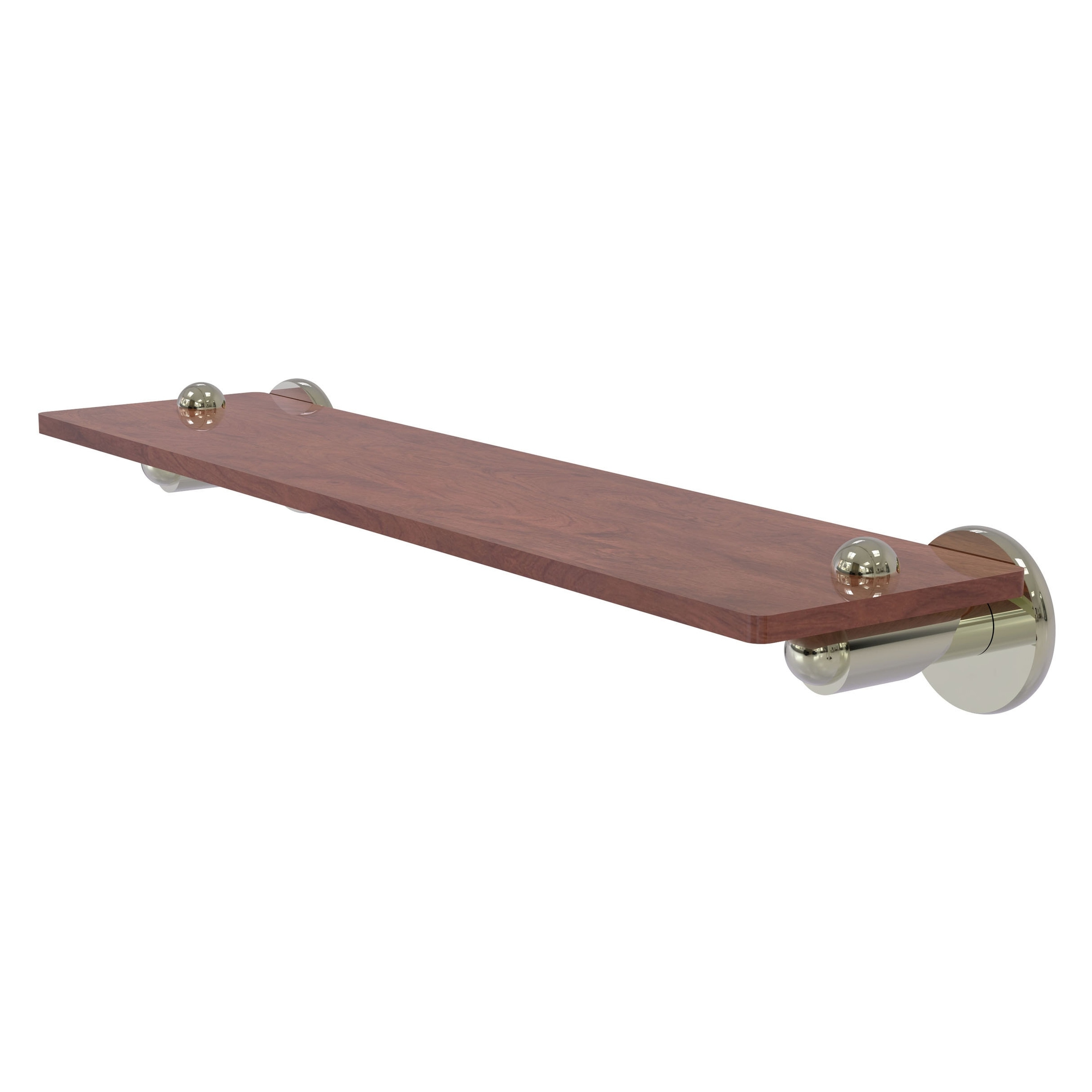 Allied Brass SH-1-22-IRW-PNI Soho Polished Nickel Wall mount Bathroom Shelf ( 22-in x 2.5-in x 5-in )