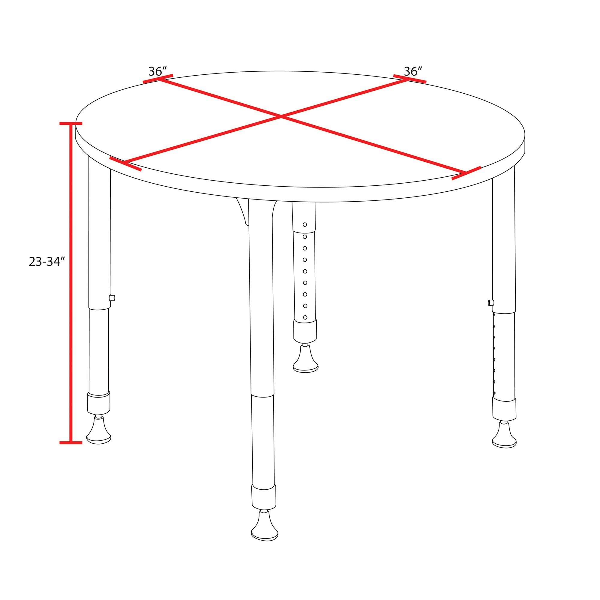 Regency TB36RNDGYAPBK Office-Tables - View #8