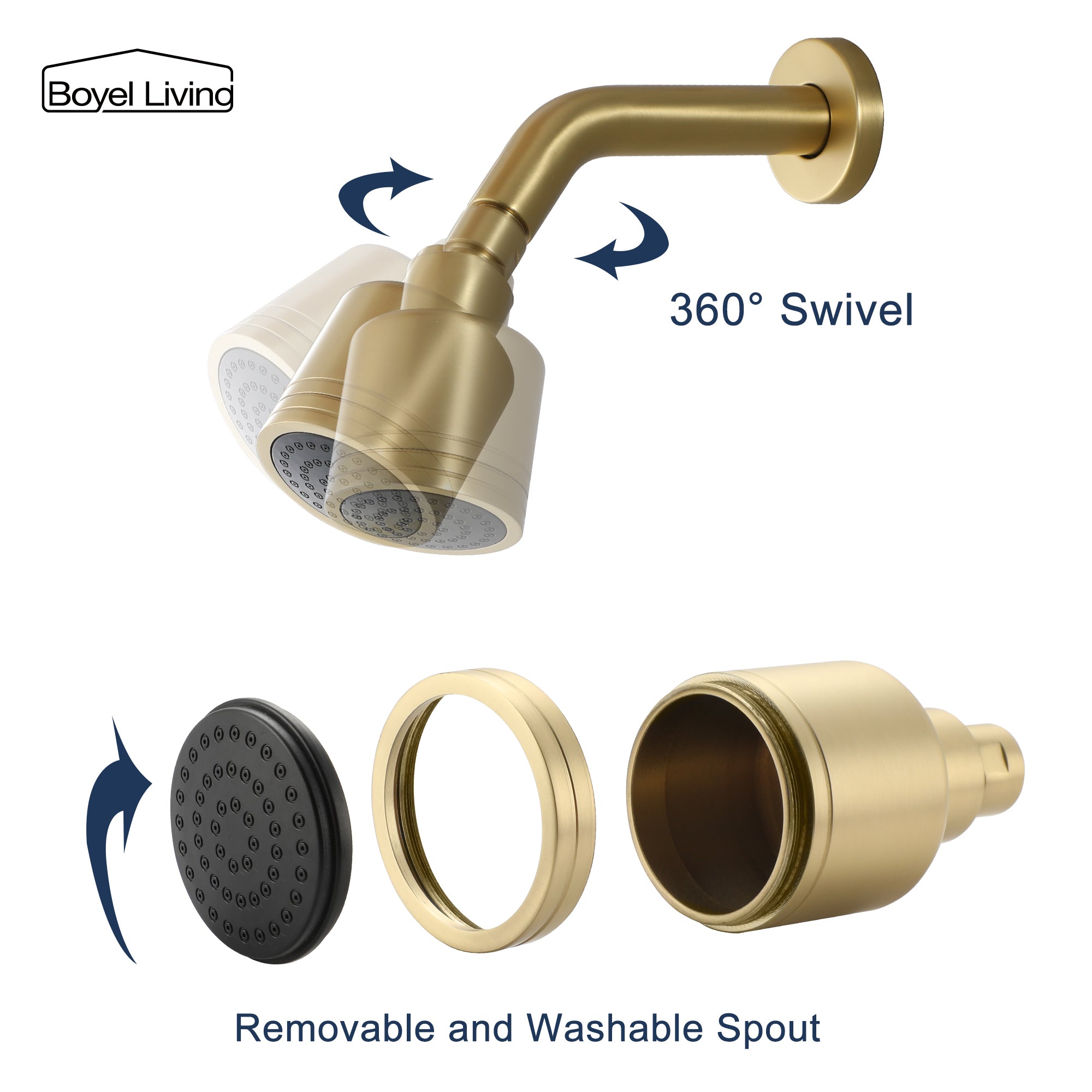 Boyel Living SMD-88010BG Showerhead-Bar-Panels - View #7