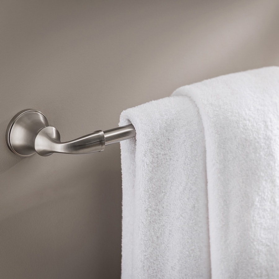 Delta Lorain 18-in Brushed Nickel Wall Mount Single Towel Bar at Lowes.com