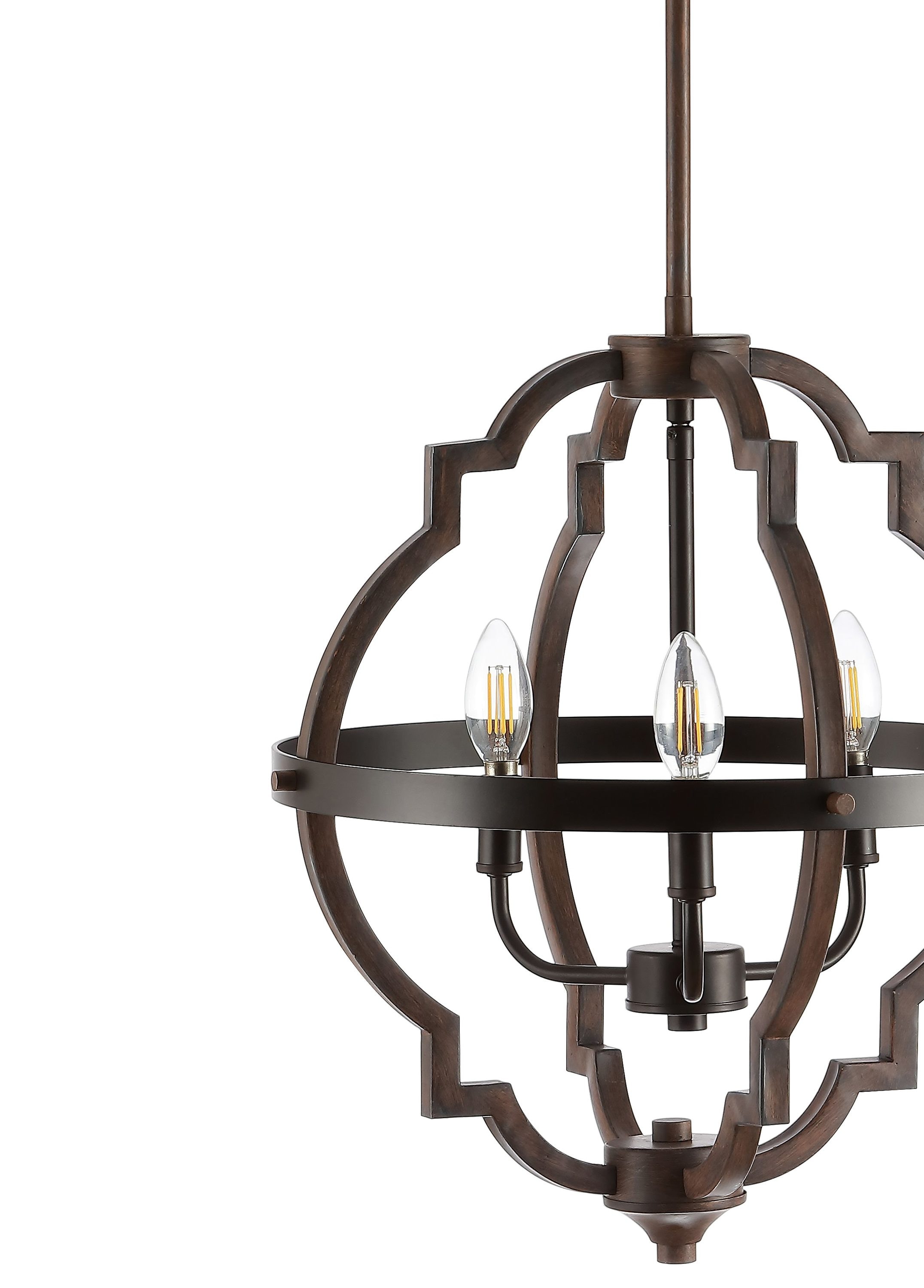 Rustic French Country 58" Adjustable LED Pendant in Oil-Rubbed Bronze