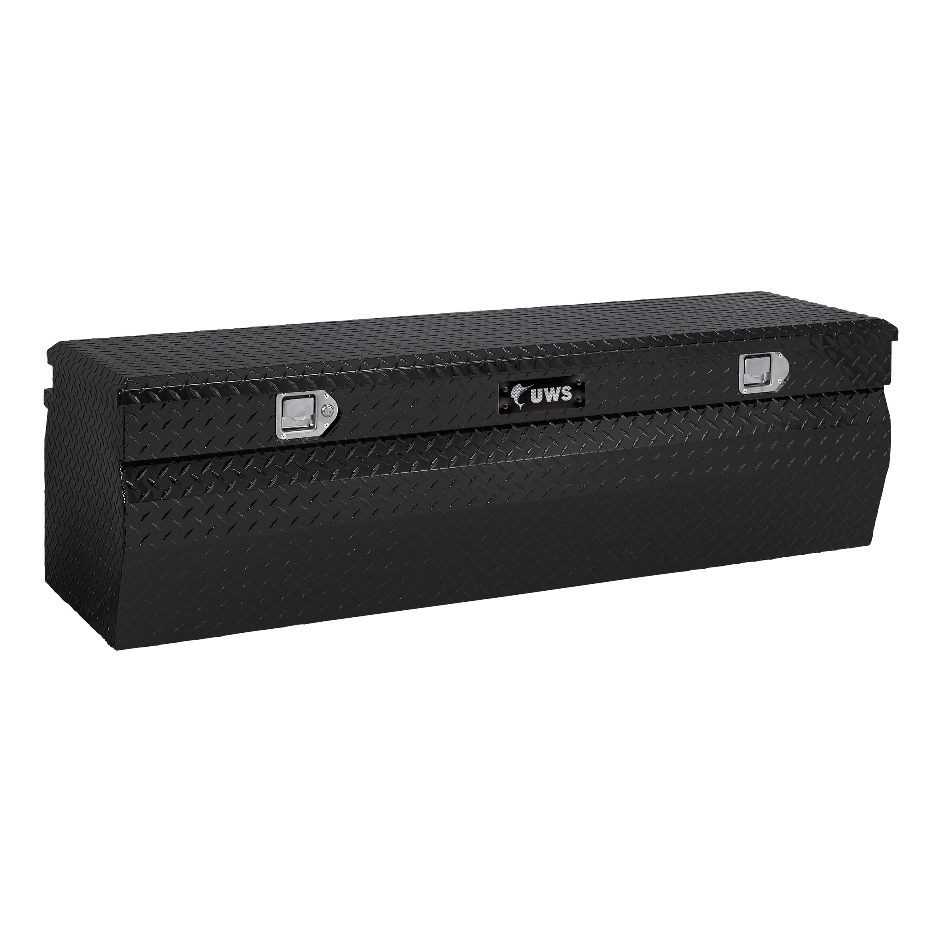 UWS EC20282 47.875-in x 20.375-in x 18.437-in Gloss Black Aluminum Chest Truck Tool Box