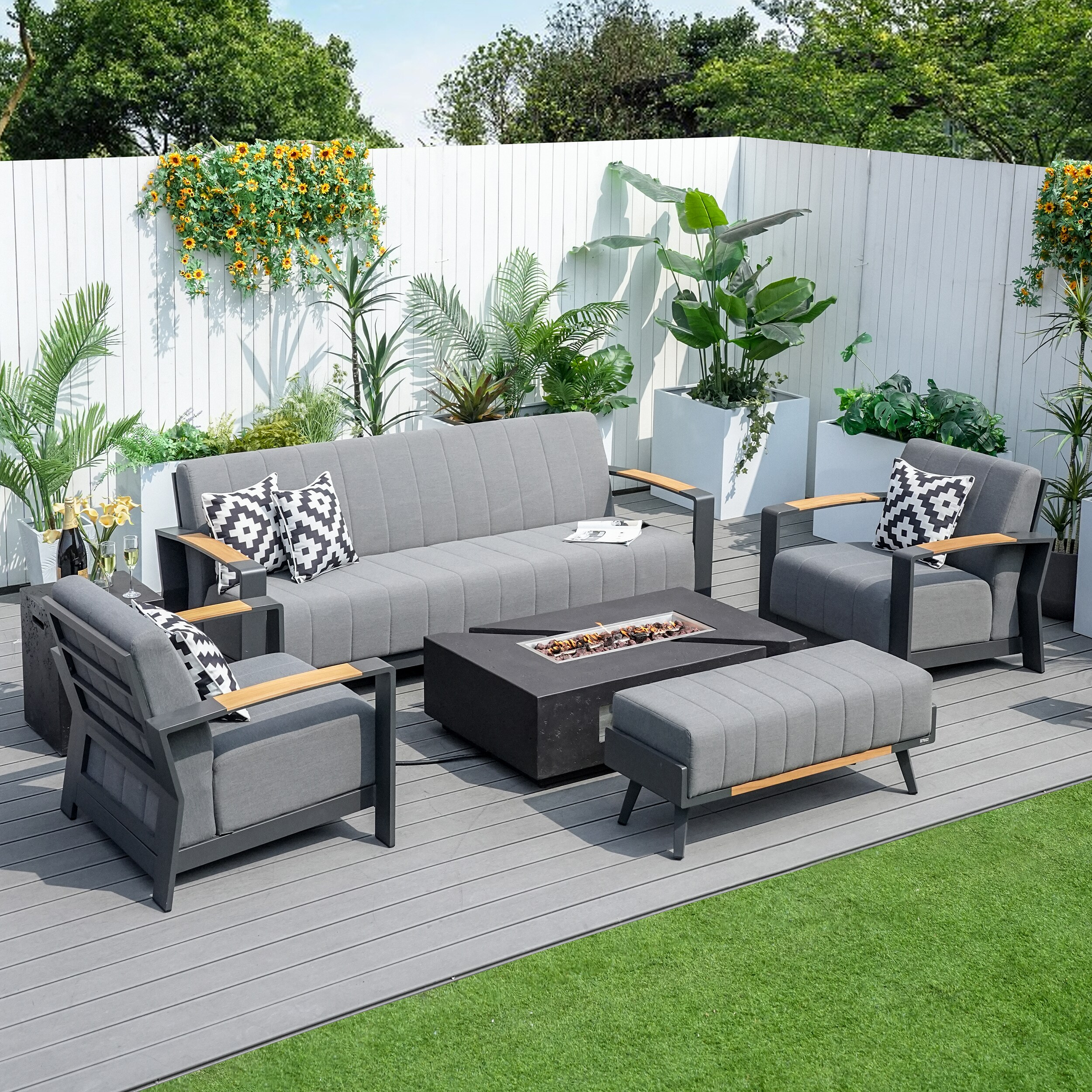 Moda Furnishings MAG-24913B-2335BE Patio-Conversation-Sets - View #2