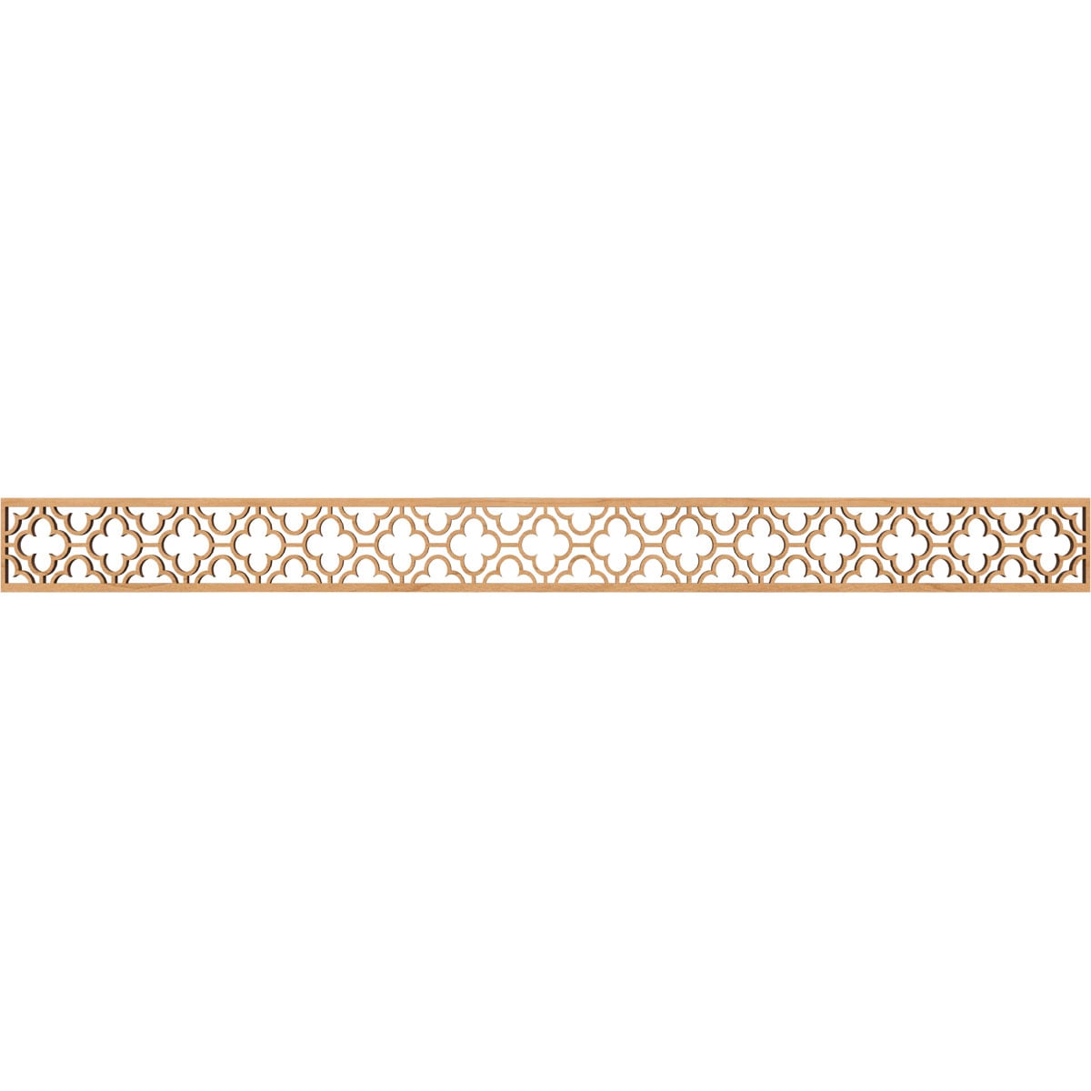 Ekena Millwork MLDB04X46CHIMA Chicago Fretwork Flat Trim 4-in x 3.87-ft Maple Brown Unfinished 2156747 Pierced Wall Panel Moulding