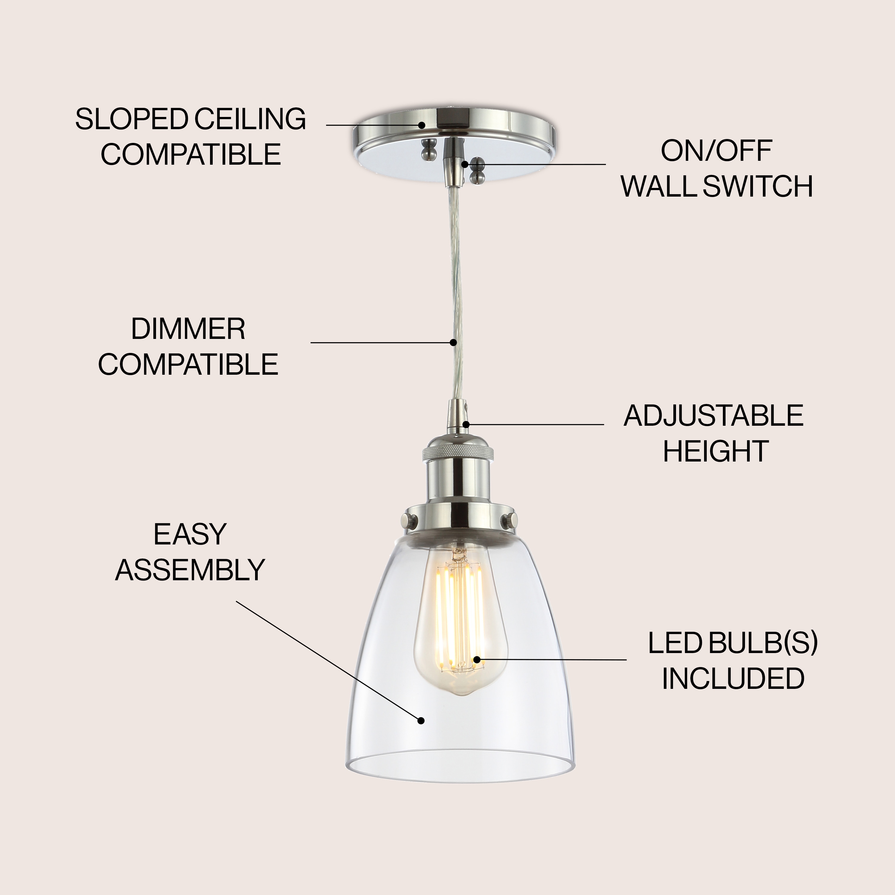 JONATHAN  Y JYL3518A Pendant-Lights - View #3