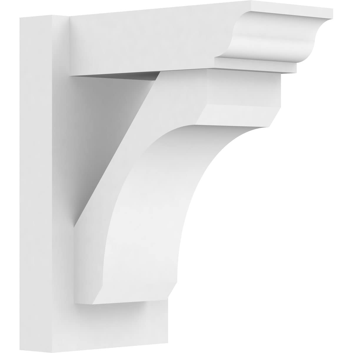 Ekena Millwork OUTP07X12X14LEC01 7-in W X 12-in D X 14-in H Legacy Architectural Grade PVC Outlooker with Traditional Ends