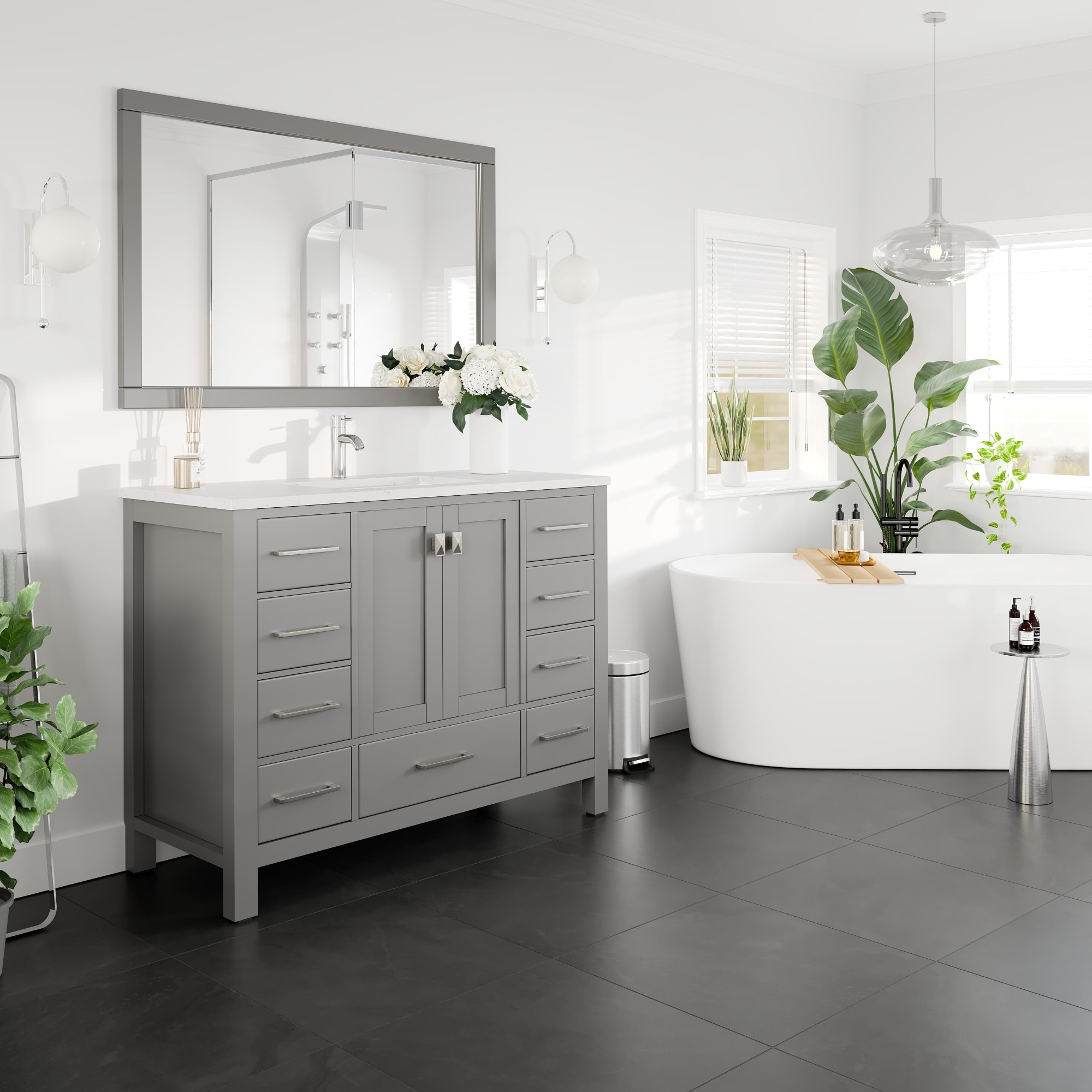 Eviva TVN414-42X18GR Bath-Vanity-Combo - View #3