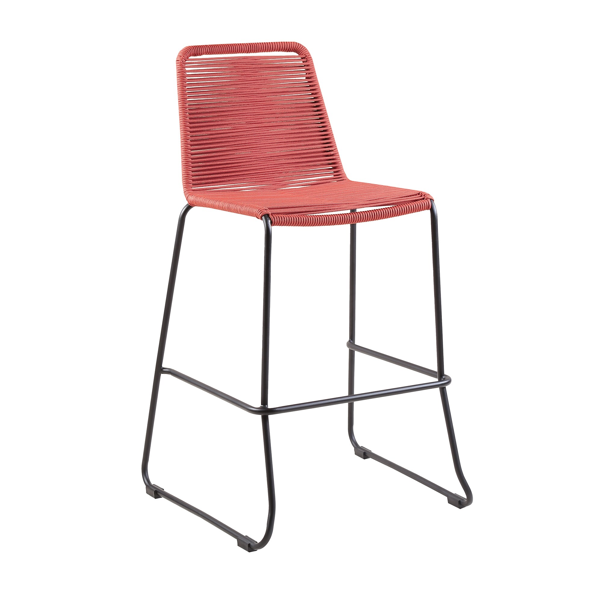 Armen Living LCSSBABRK26 Charcoal 26.5-in H Counter height Metal Bar Stool