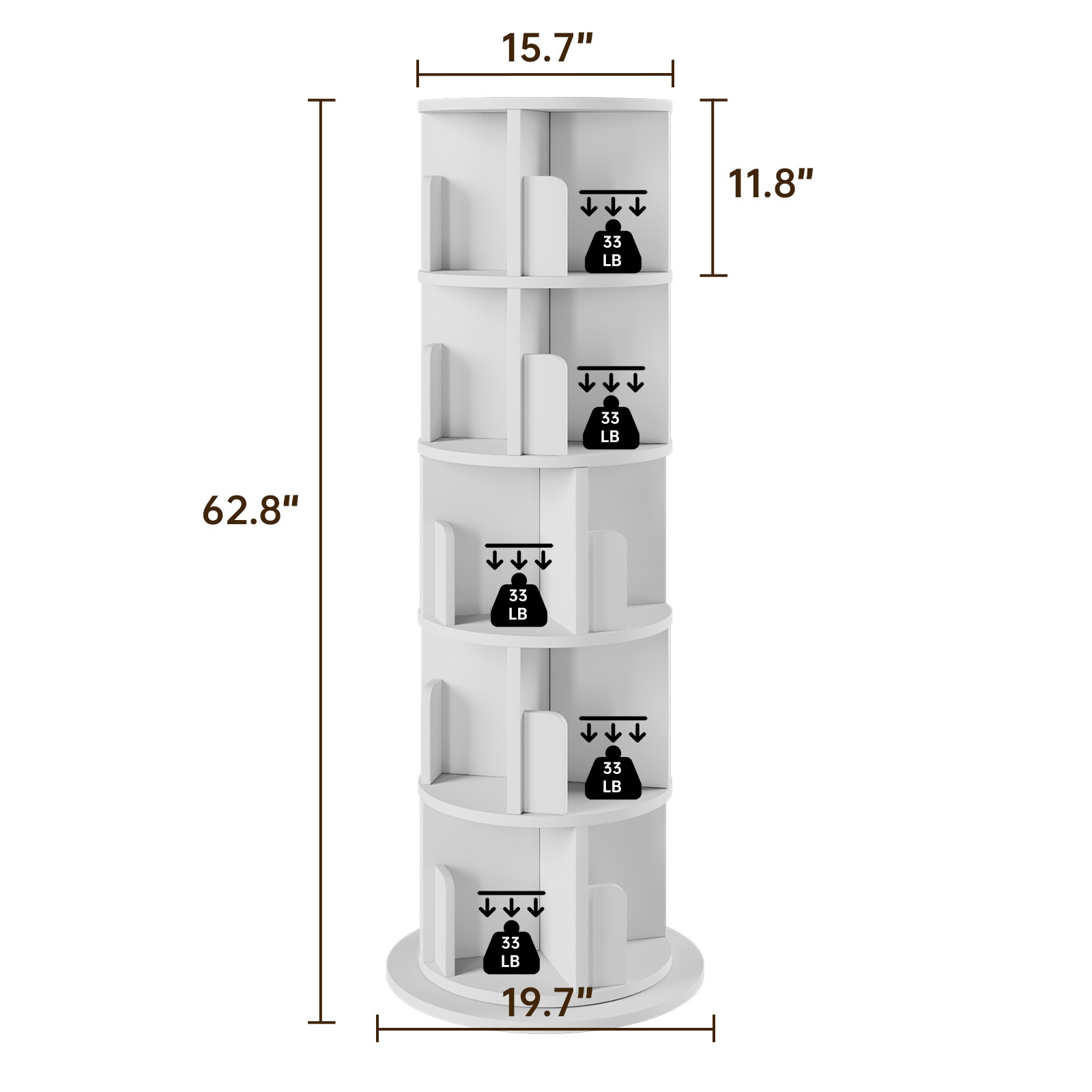 AOXUN LB05033BR bookcases - View #4