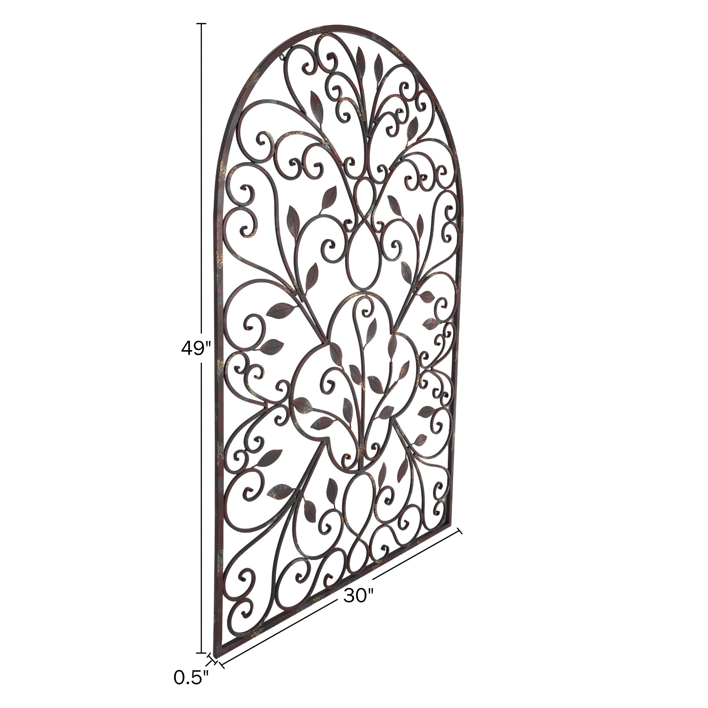 Hastings Home Hastings Home Iron Arched Window Panel Wall Decor Framed ...