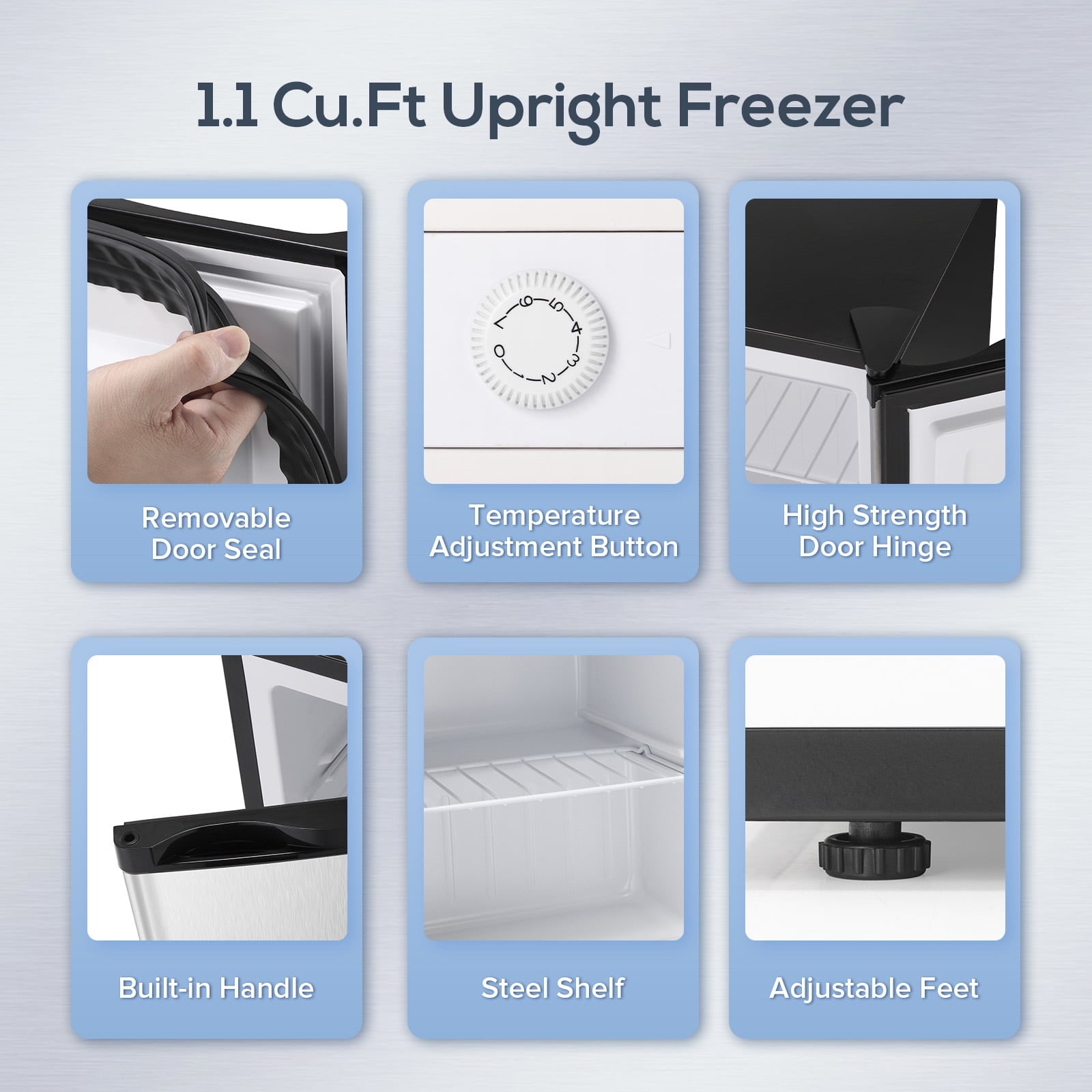 COWSAR 1.1-cu ft Upright Freezer (Silver) in the Upright Freezers ...