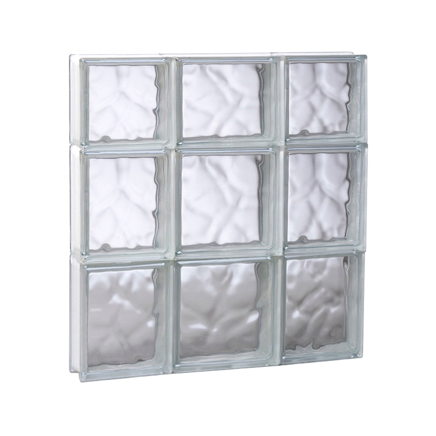 REDI2SET S2022DC Wavy Glass 19-1/4-in x 21-1/4-in Frameless Replacement Glass Block Window