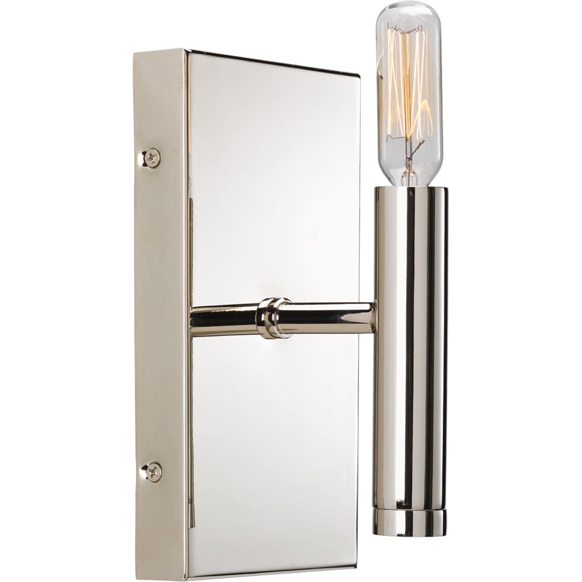 Progress Lighting P2101-104 Draper 4.5-in 1 -Light Polished Nickel Mid-century Vanity light