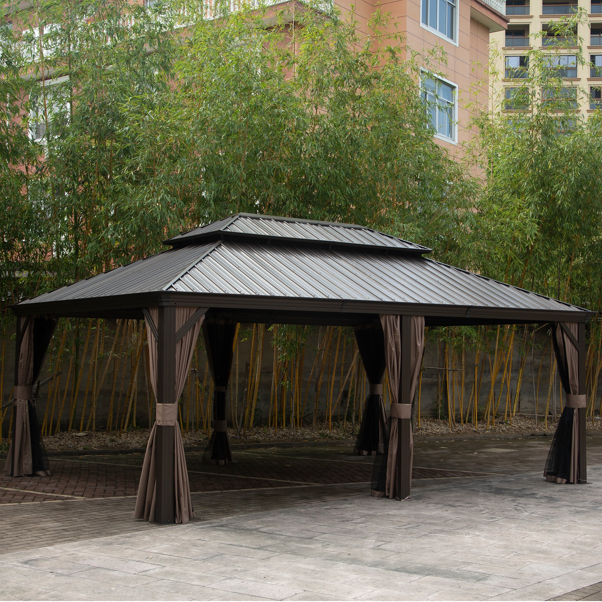 Clihome CL-CPL-00098 Wood-Resin-Gazebos - View #2