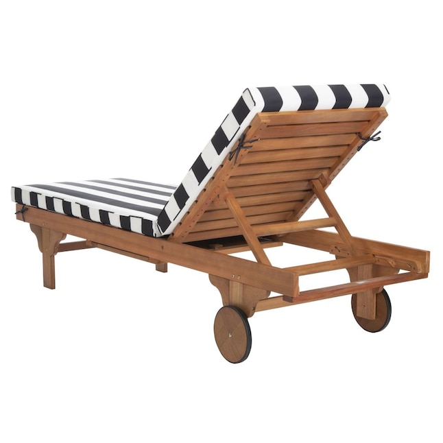Safavieh Newport Natural Wood Frame Stationary Chaise Lounge Chair(s ...