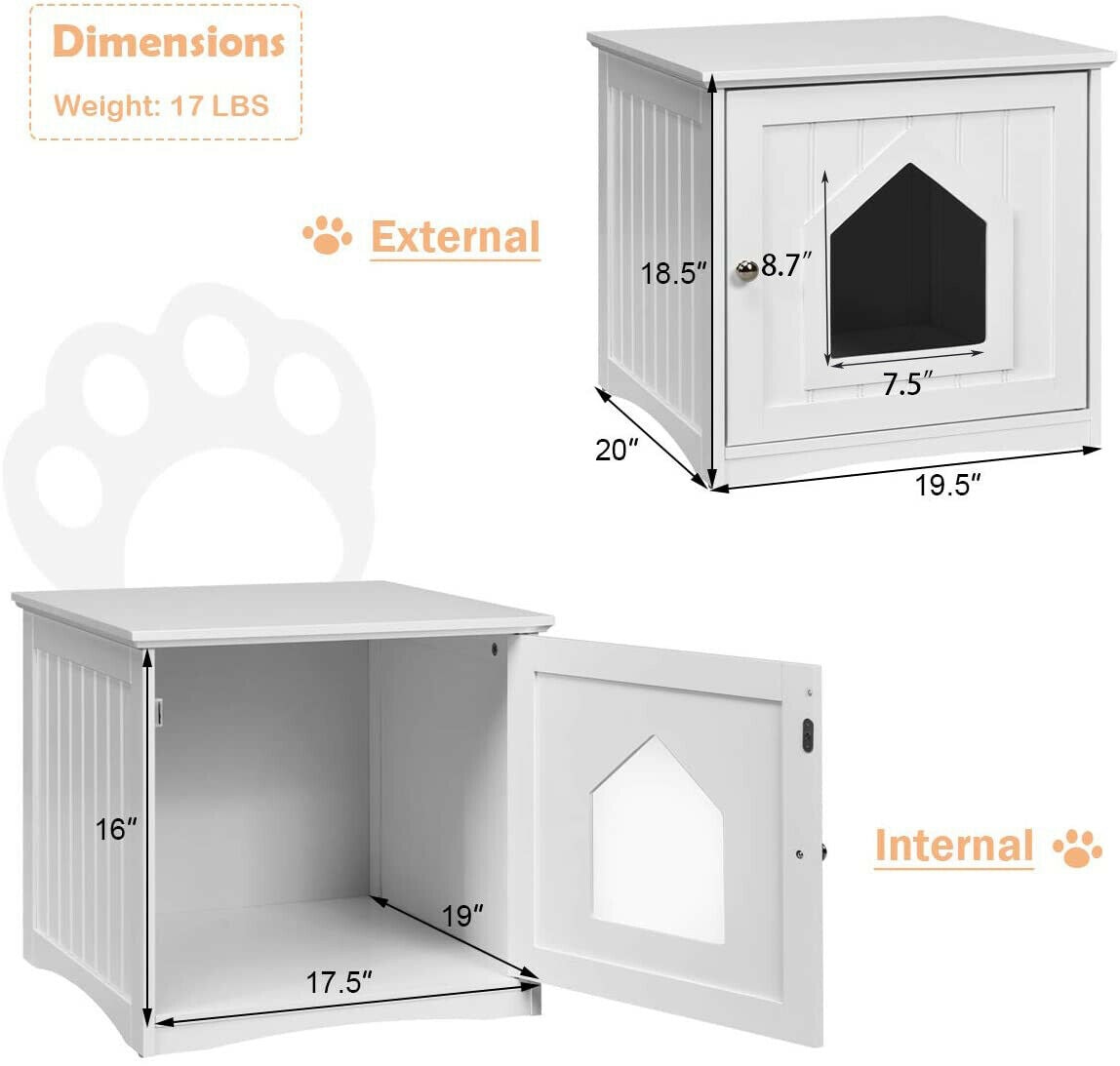 Forclover CJW-LB01WH Litter-Boxes - View #5