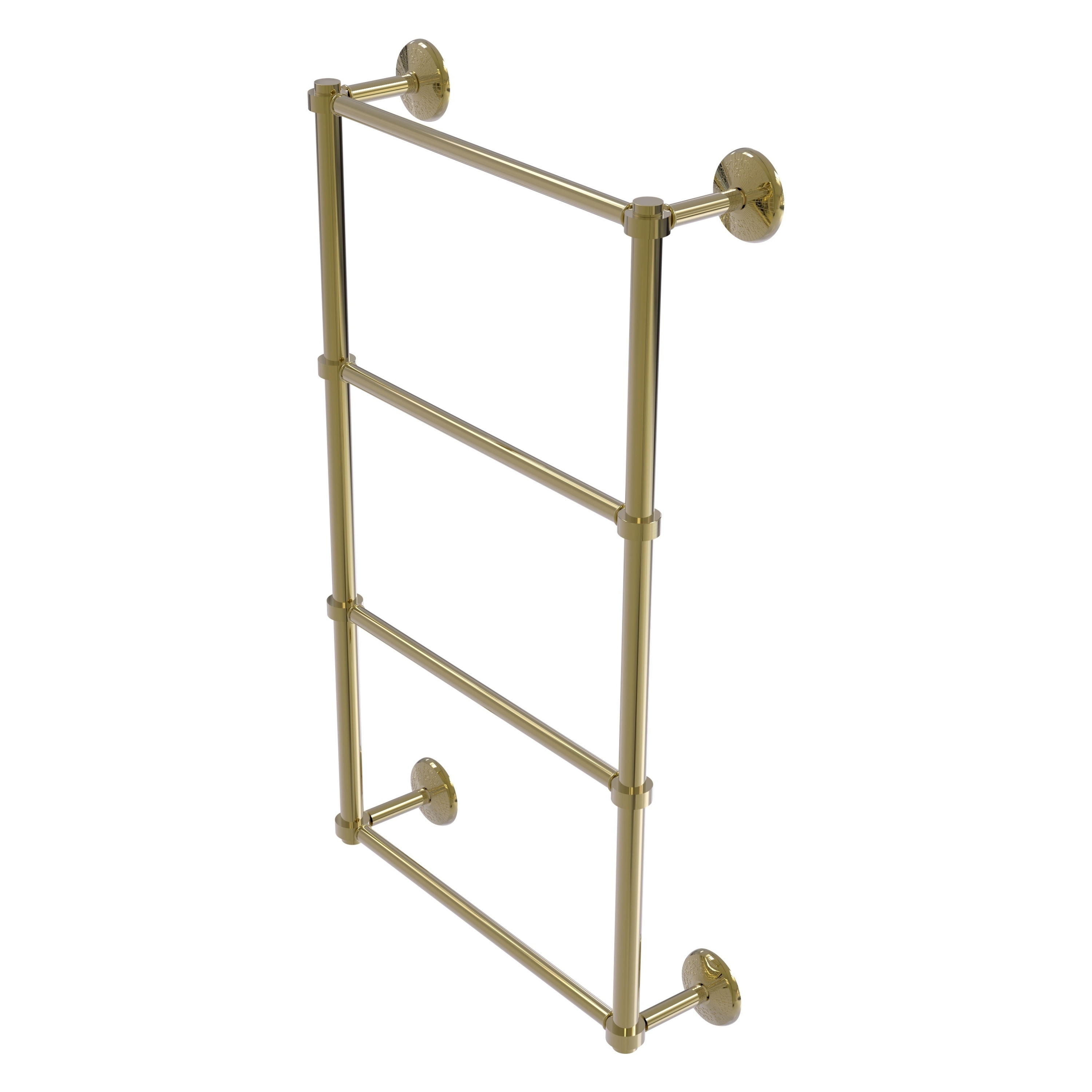 Allied Brass MC-28-36-UNL Monte Carlo 36-in double Unlacquered Brass Wall mount 4-tier Towel Bar