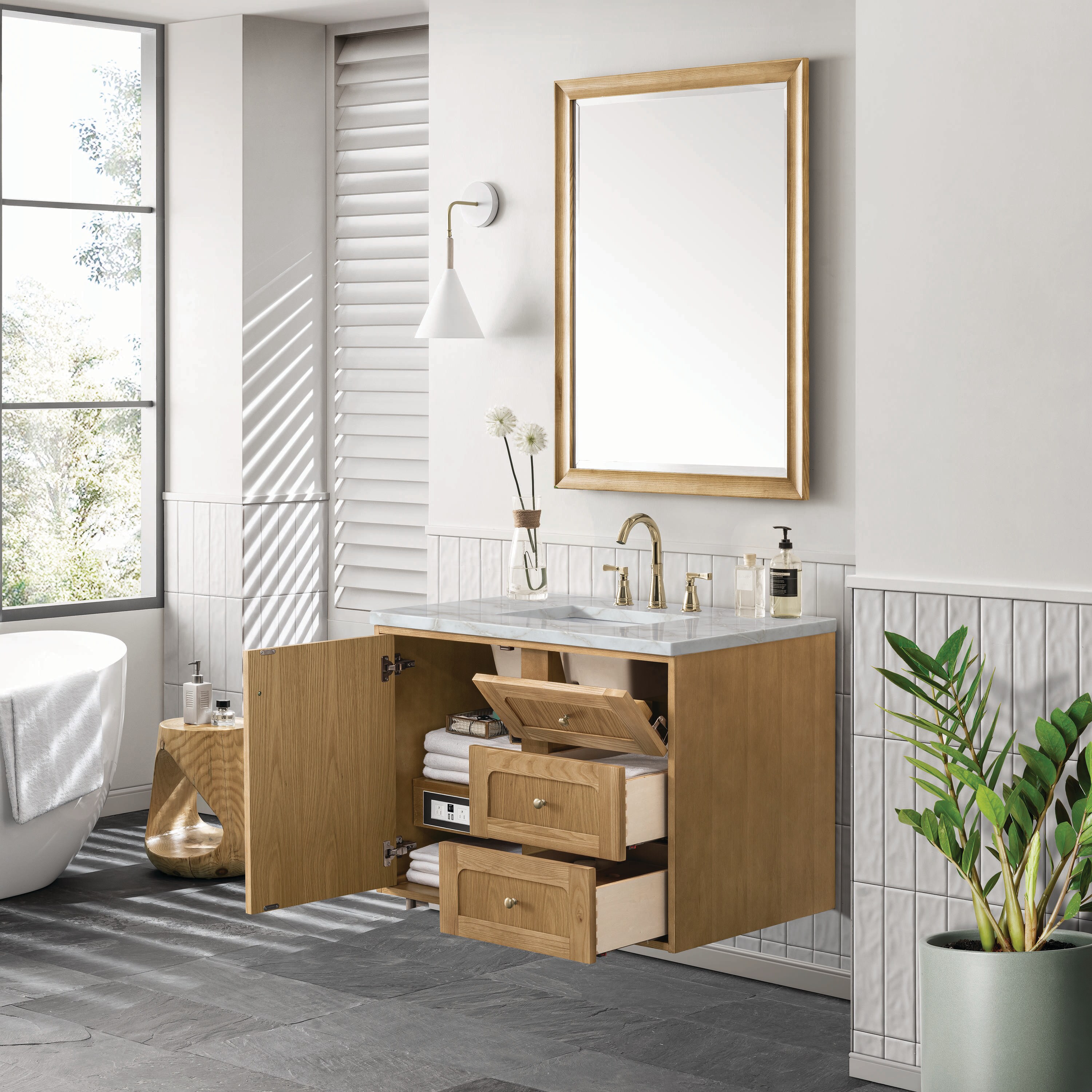 James Martin Vanities 545-V36-LNO-3VSL Bath-Vanity-Combo - View #7