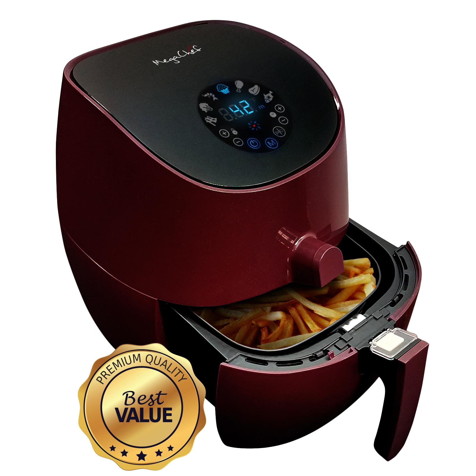 GoWISE USA Ultra 12.7-Quart Electric Air Fryer Oven, Silver/Black