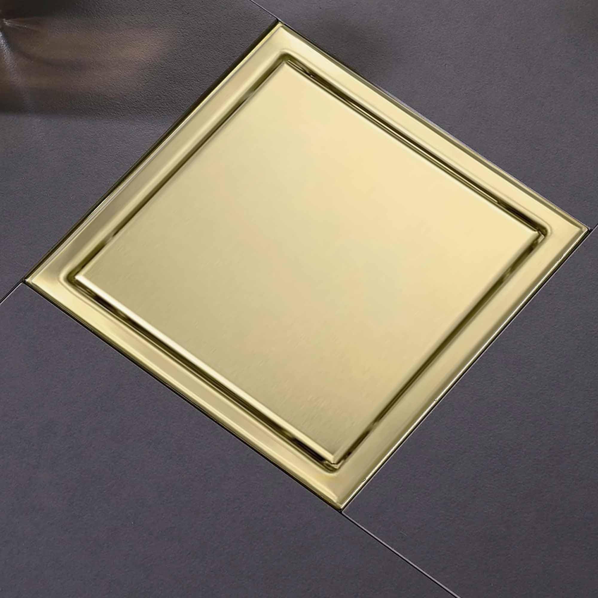 Yichuhaoxi 4 Inch Square Shower Floor Drain Shower Drain Kit with ...