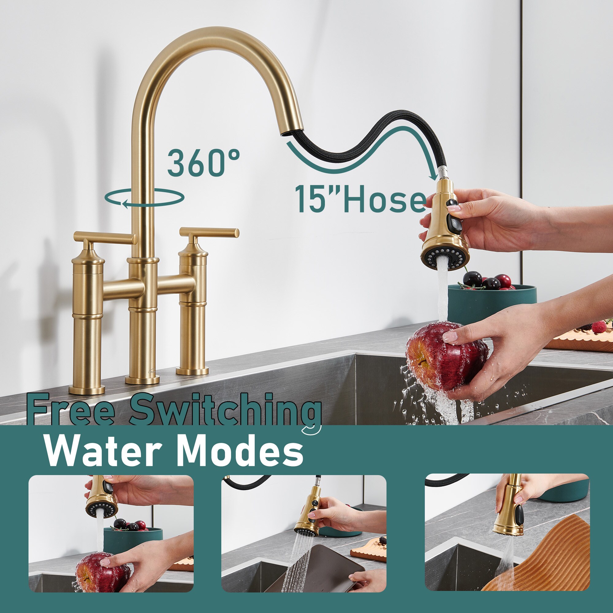 Clihome DG-KF02BG Kitchen-Faucets - View #11
