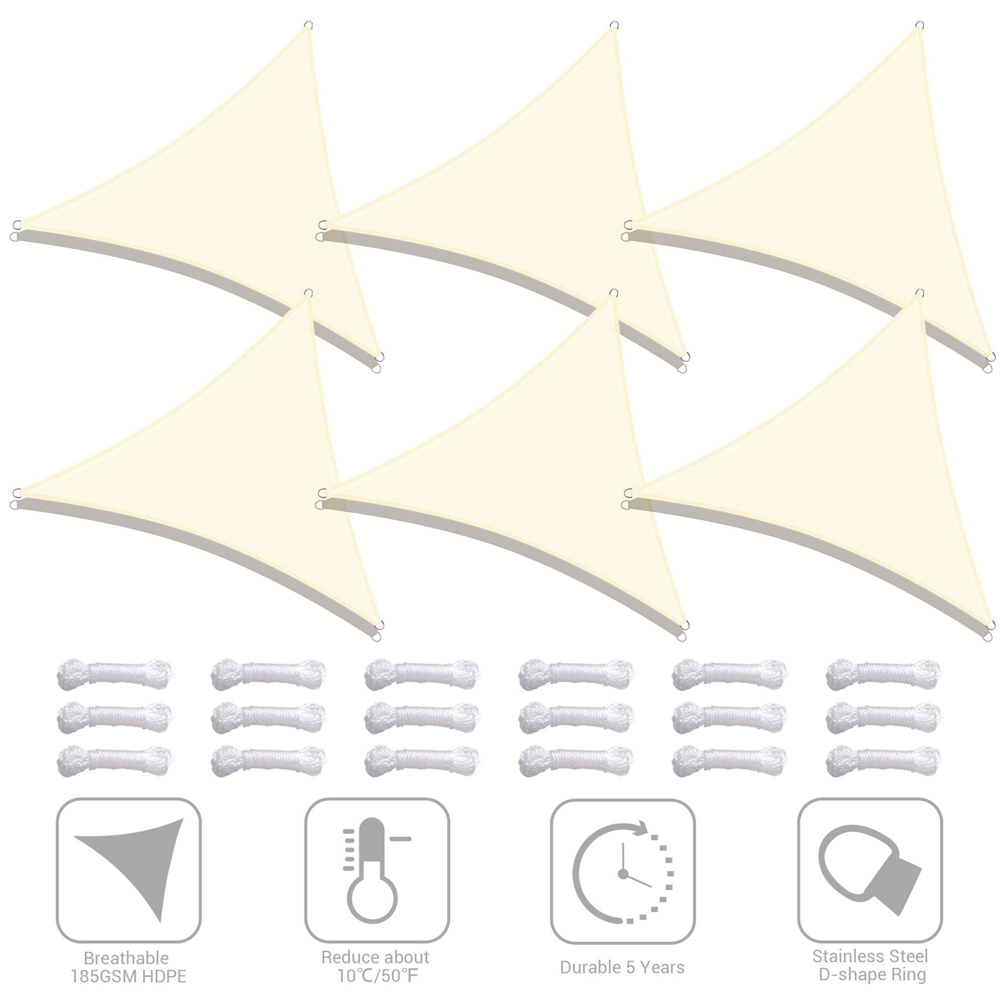 Yescom 07SSS012-7-W01X6-LO Shade-Sails-Fabric - View #4