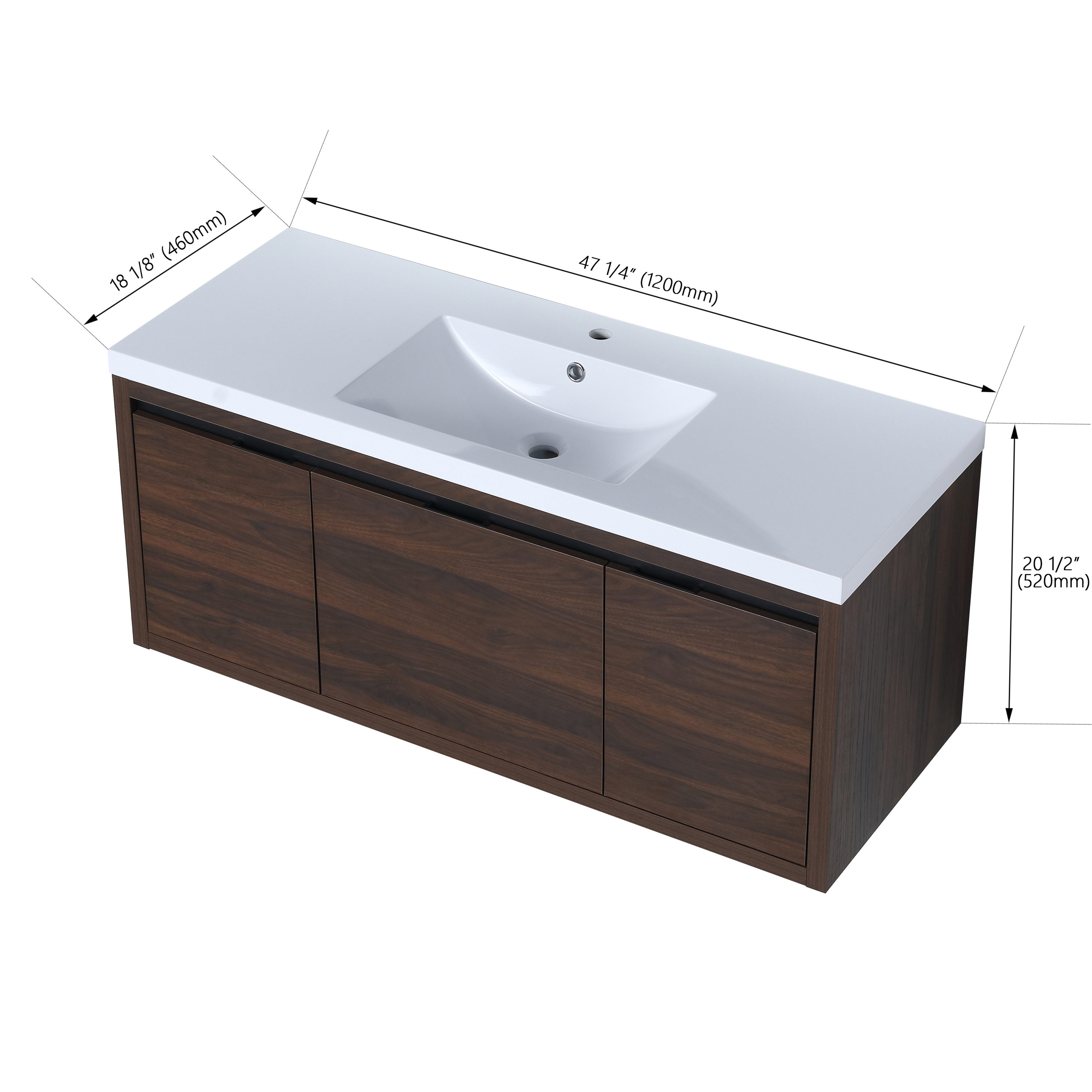  Modern Design Floating Bathroom Cabinets Vanity with Gel Sink  Set, Wall Mounted Bathroom Vanity with Soft-Close Cabinet Doors for Small  Bathroom(Excluding Faucets) (36IN,California Walnut) : Tools & Home  Improvement