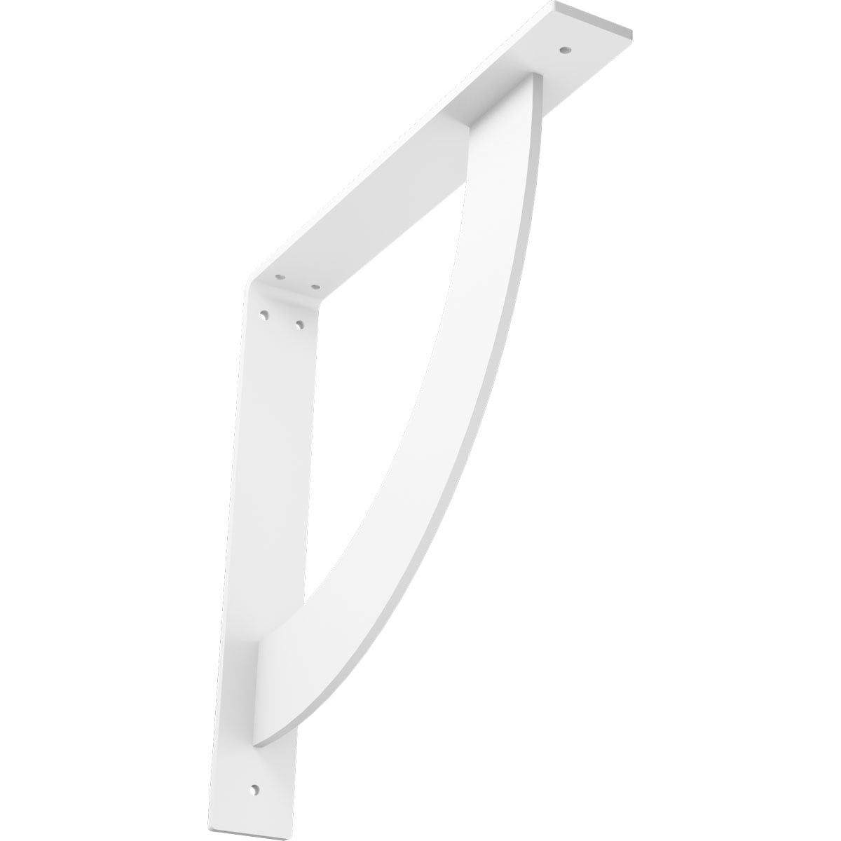 Ekena Millwork BKTM02X14X14BUPWH Bulwark 14-in x 2-in x 14-in Primed Steel Countertop support bracket