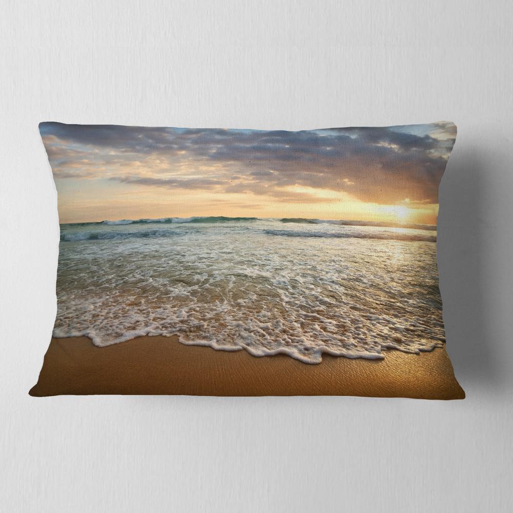 Designart CU10728-12-20 12-in x 20-in Blue Indoor Decorative Pillow