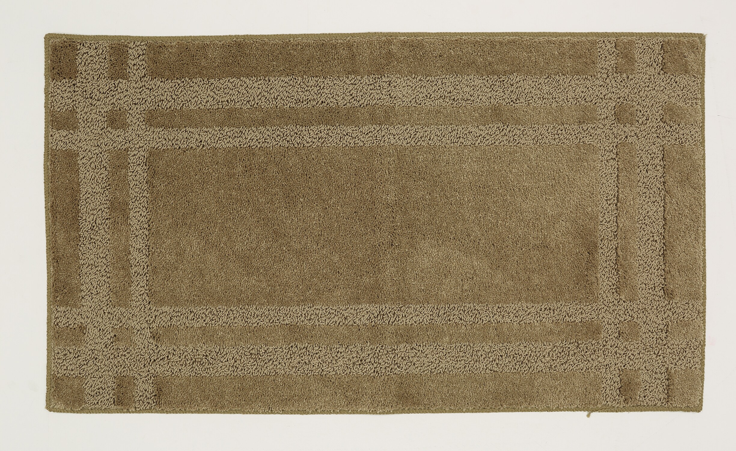 Mohawk Home V075 838 060096 SmartStrand Home 5 X 8 (ft) Tan Indoor Solid Mid-century Modern Area Rug