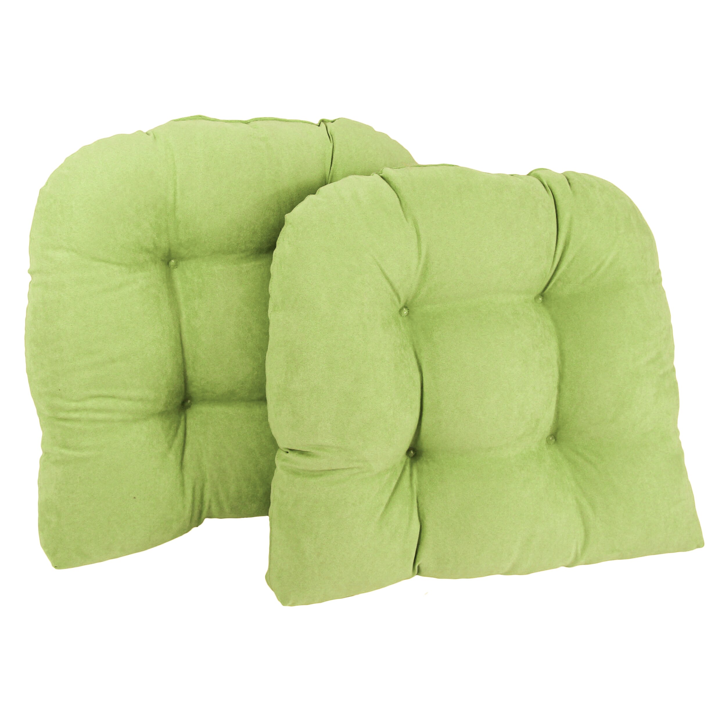 Micro-Suede Laurel Green Saddle Stool Cushions - Gaucho Stool / Satori