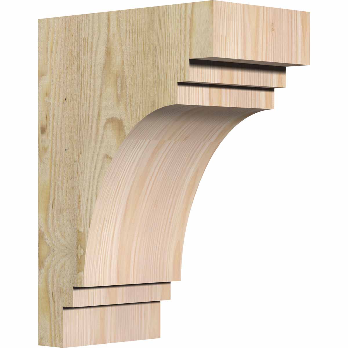 Ekena Millwork COR06X10X14PEC00RDF 6-in x 10-in x 14-in Pescadero Unfinished Douglas fir Wood Paintable/Stainable Corbel