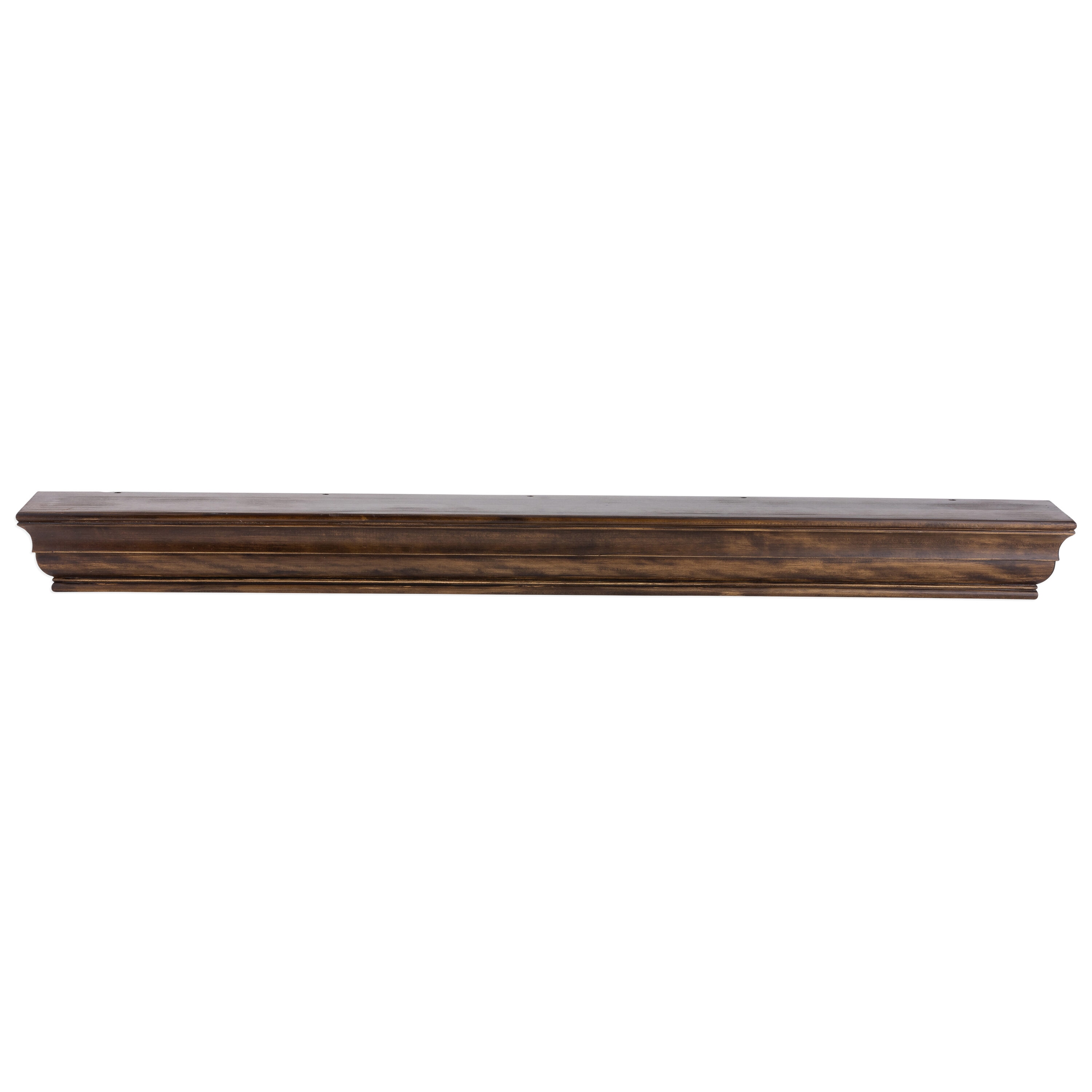 Dogberry M-SHAK-6077-DKCH 60-in W x 5-in H x 7.75-in D Dark Chocolate Poplar Hollow Modern Fireplace Mantel