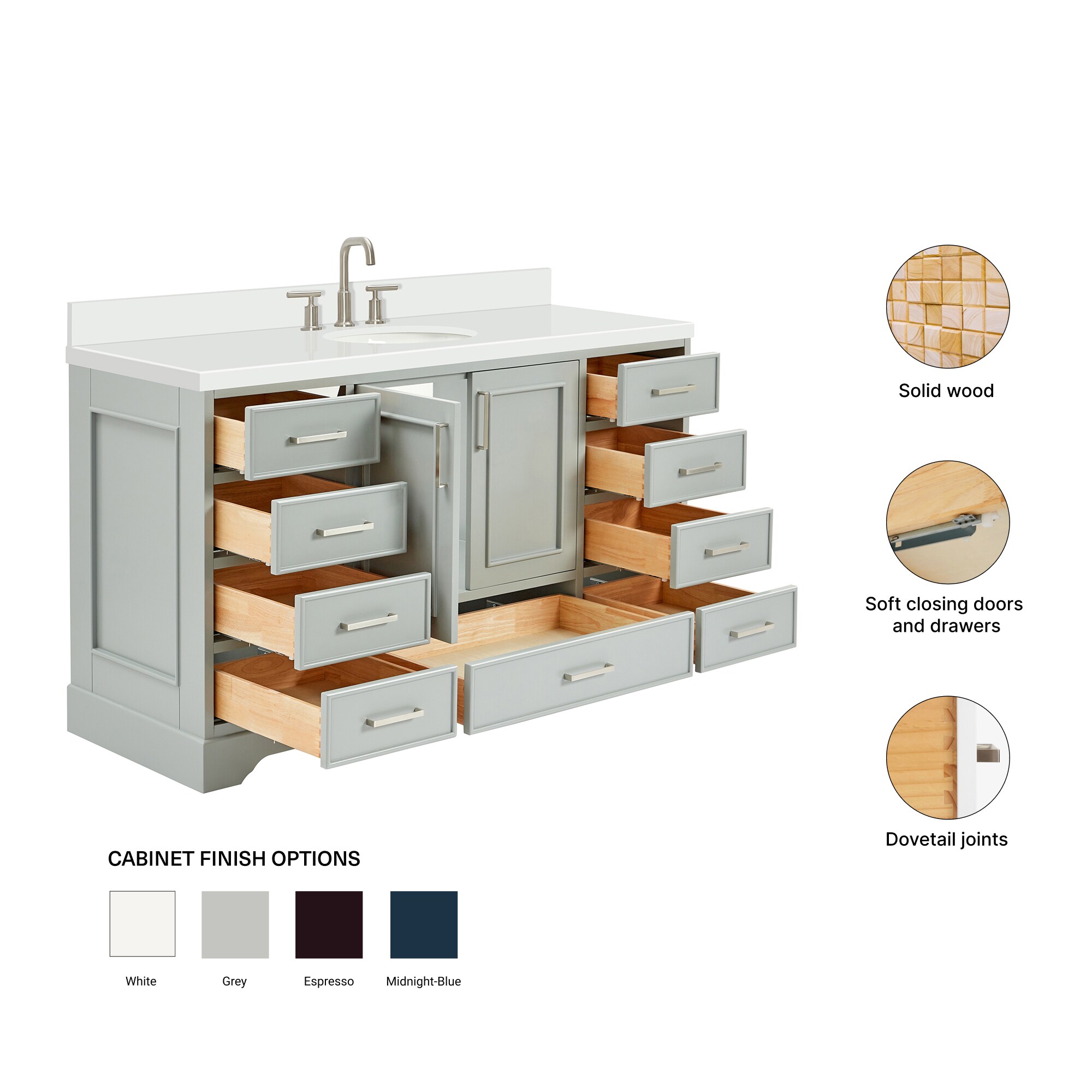 ARIEL M061SWQOVOGRY Bath-Vanity-Combo - View #5