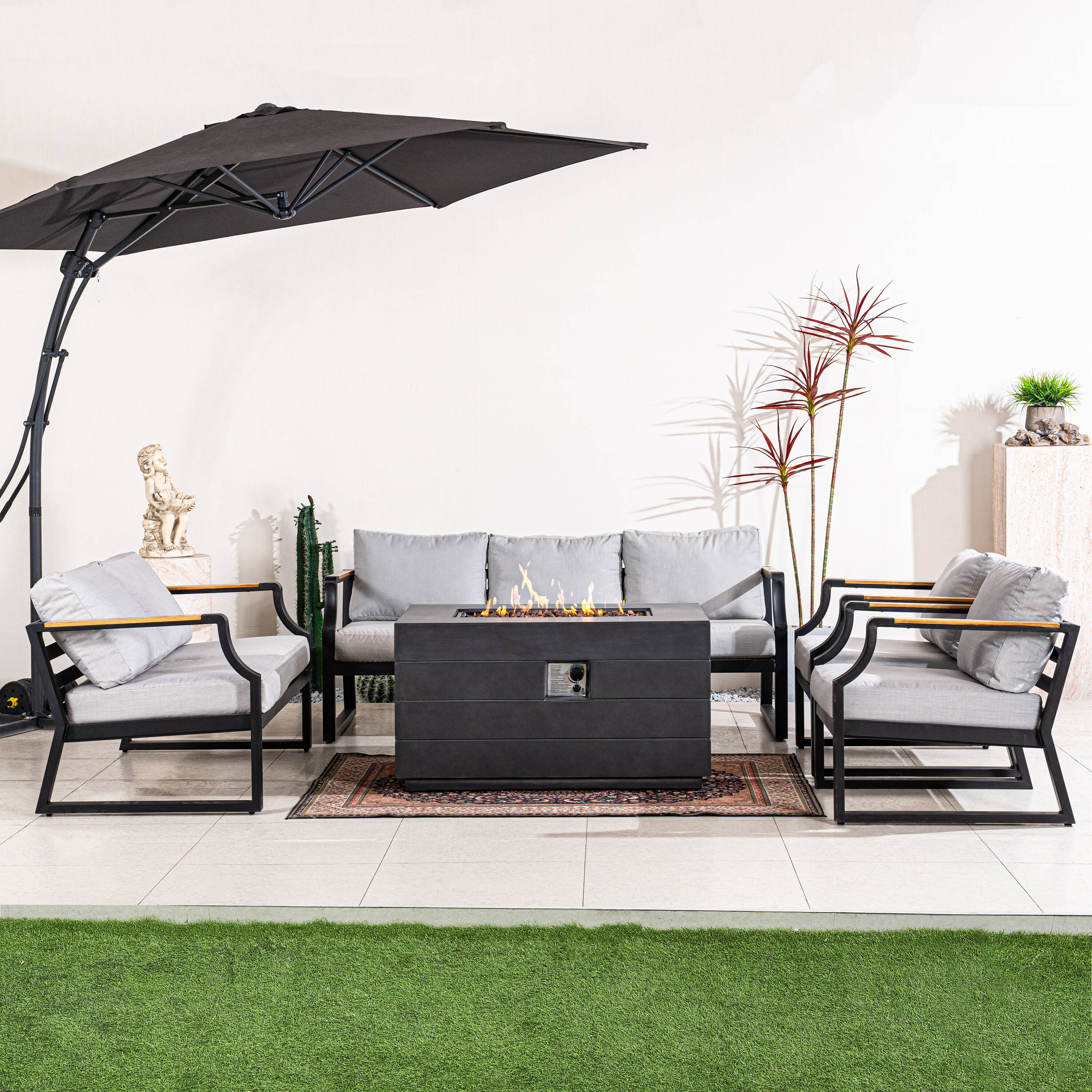 Direct Wicker DWS-2101BK2150DG Patio-Conversation-Sets - View #11