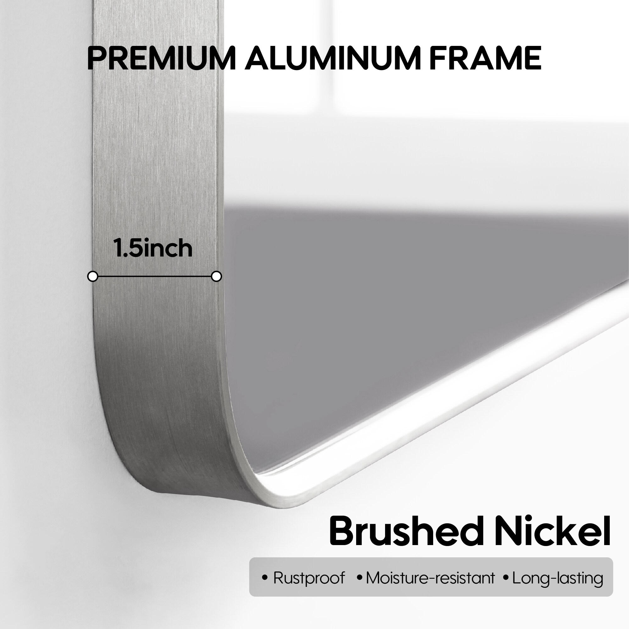 WELLFOR BFB63DHL-WF Framed-Bath-Mirrors - View #6