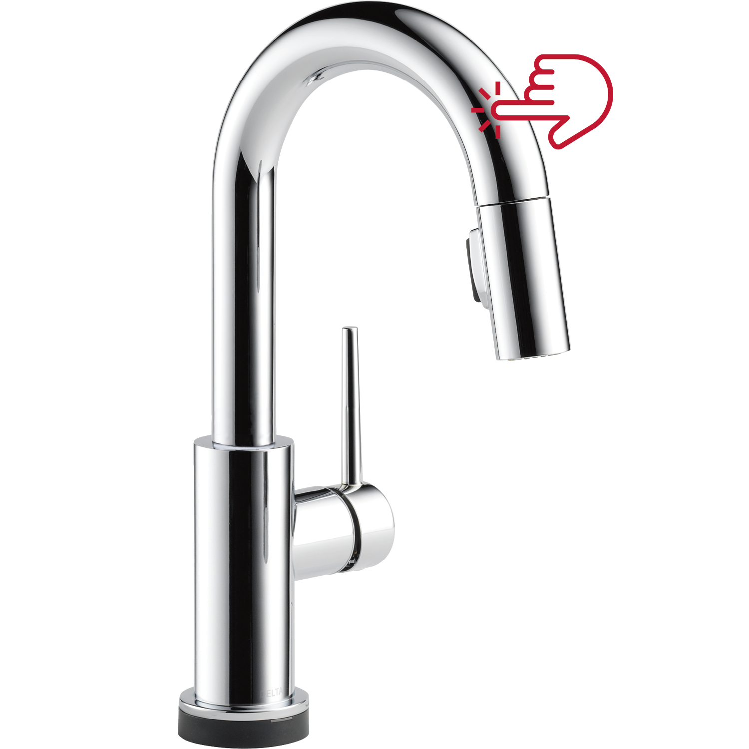 Delta 9959T-DST Trinsic Touch2O Chrome Single Handle Deck-mount Touch-on Bar and Prep Kitchen Faucet with Sprayer