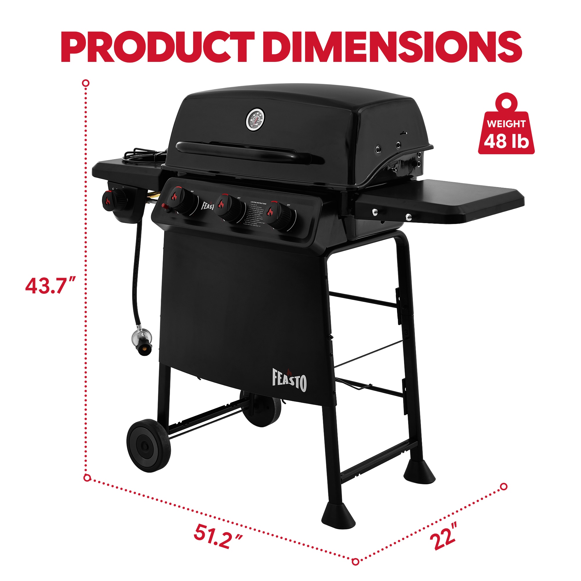 Feasto B2BGS302 Gas-Grill - View #2