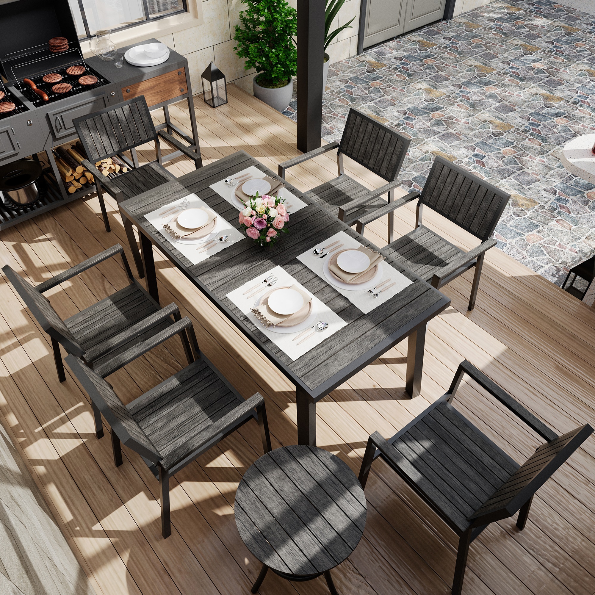 PamaPic TB-CZ-8JT-HG-WL1 Patio-Dining-Sets - View #3