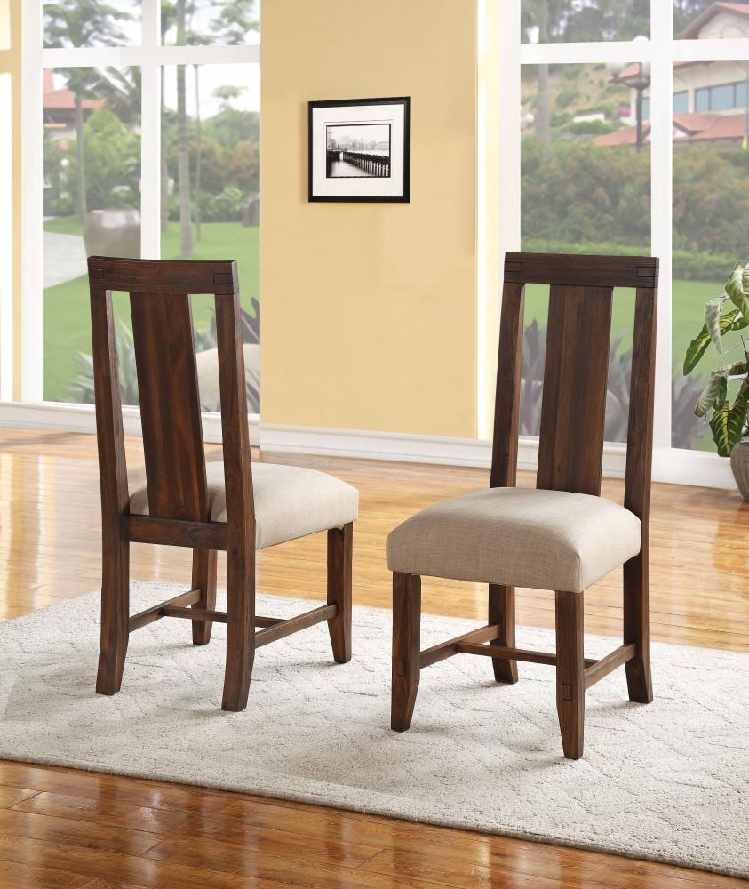 Modus Furniture 3F4166P Meadow Rustic Polyester/Polyester Blend Upholstered Dining Side Chair (Wood Frame)