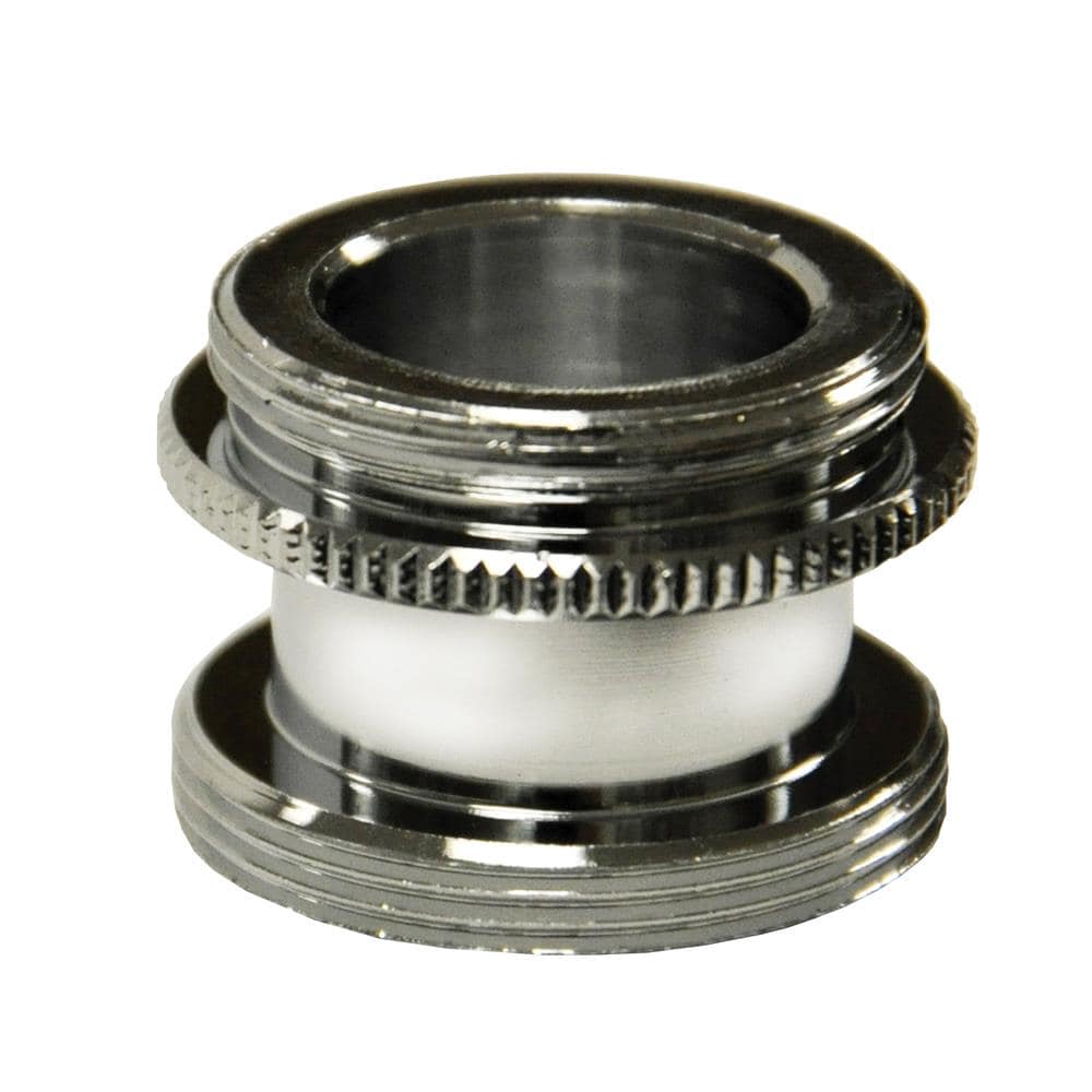 15/16 in.-27M or 55/64 in.-27F Large Snap Coupling Dishwasher Aerator  Adapter in Chrome - Danco